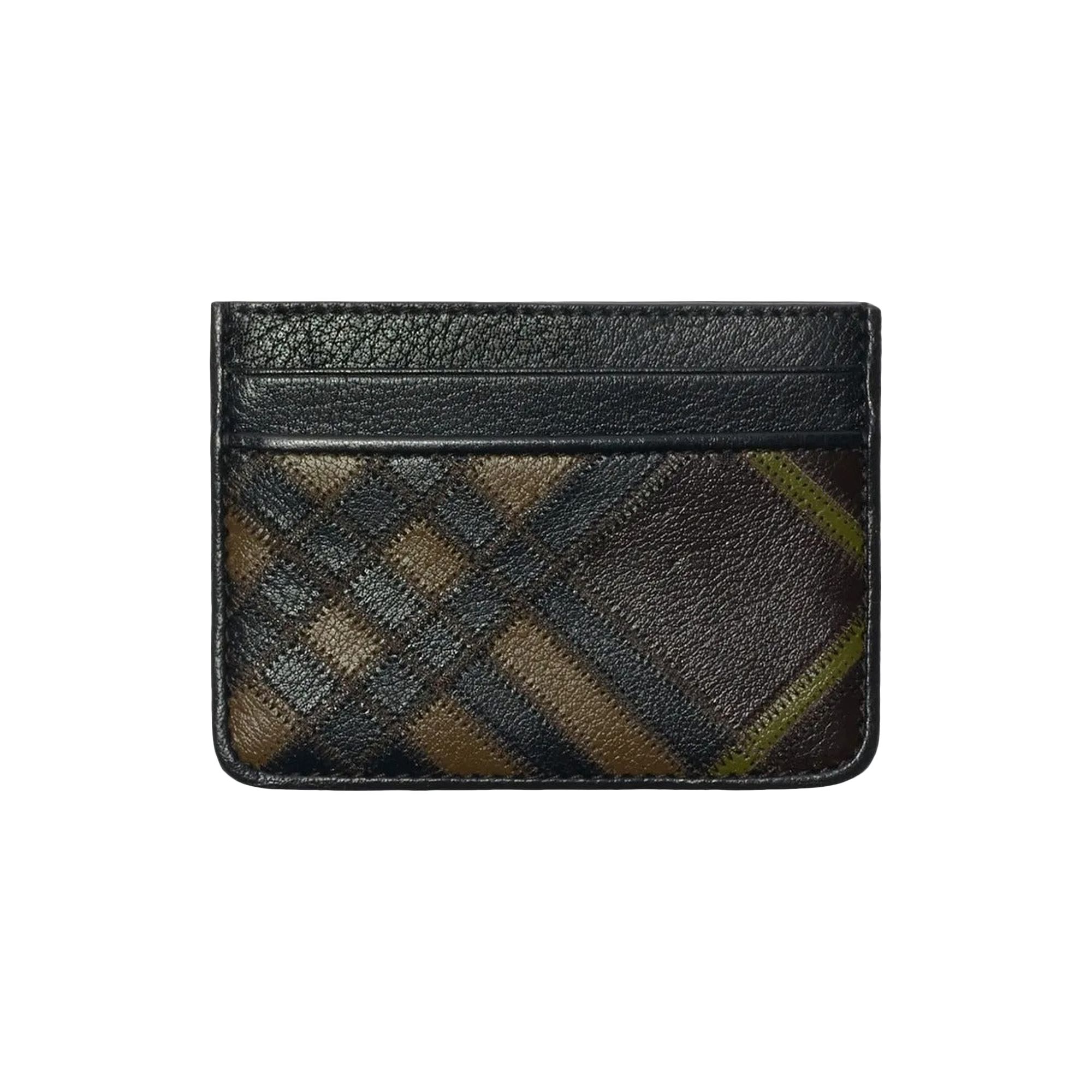 Click to view more detailed imagery on our partner's website Pre-owned Burberry Check Card Case 'peat' | Black | Men's Size Onesize