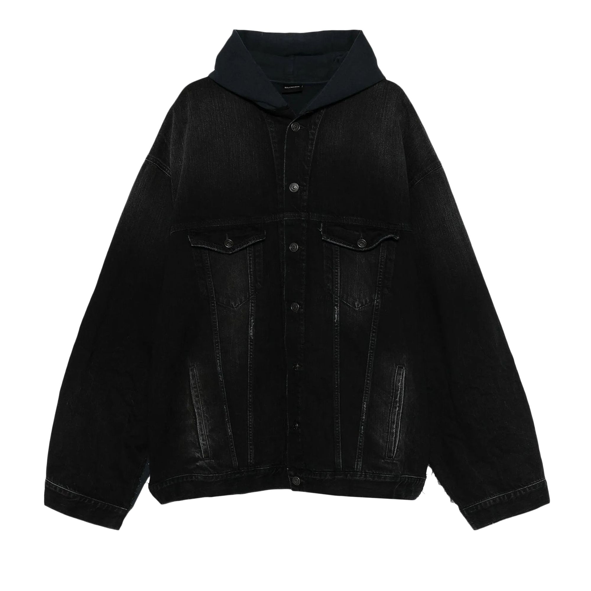 BALENCIAGA Pre-owned Hybrid Hooded Jacket 'black Fade Out' | Men's Size M