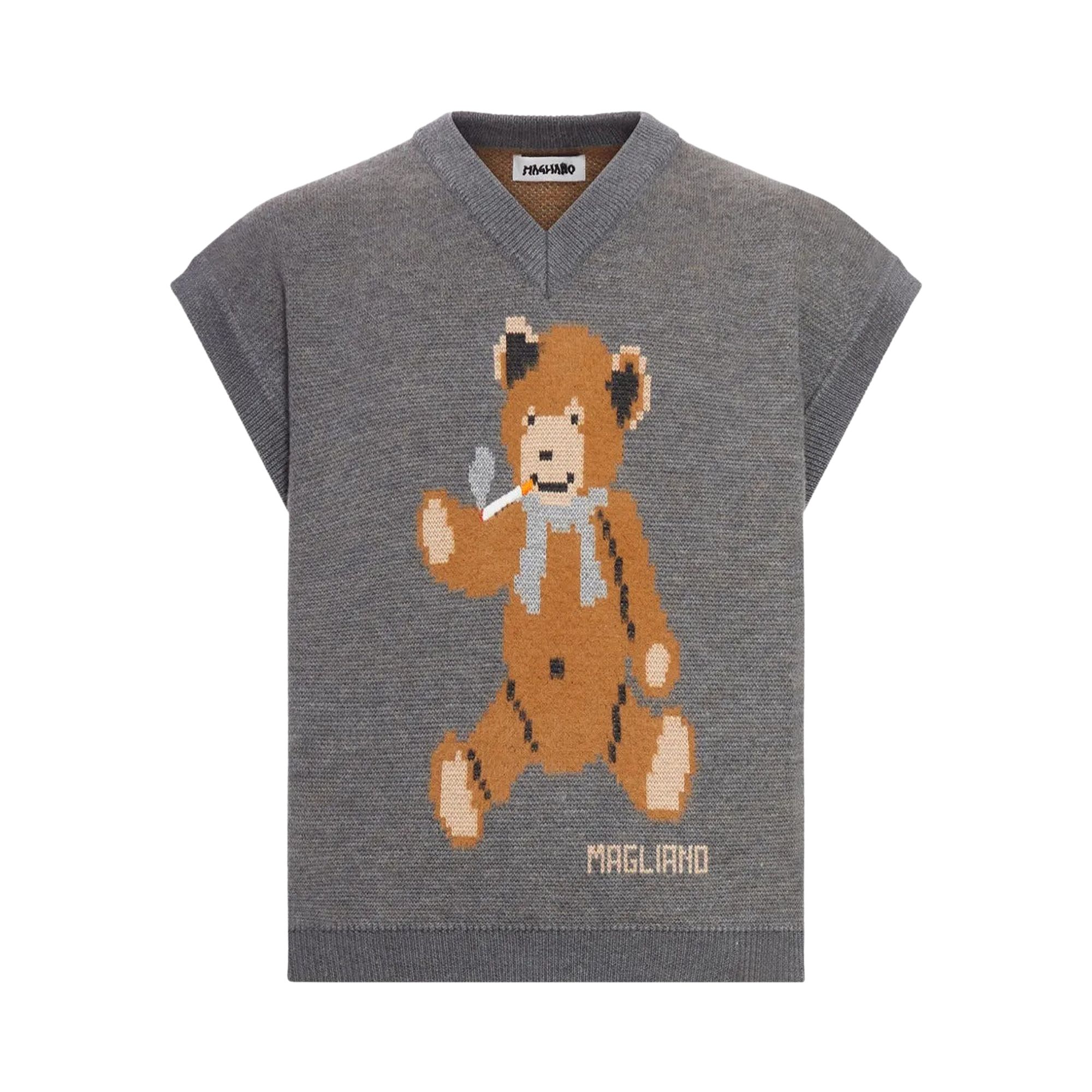 Pre-owned Magliano Teddy Bear Vest 'hazelnut' | Grey | Men's Size M In Gray
