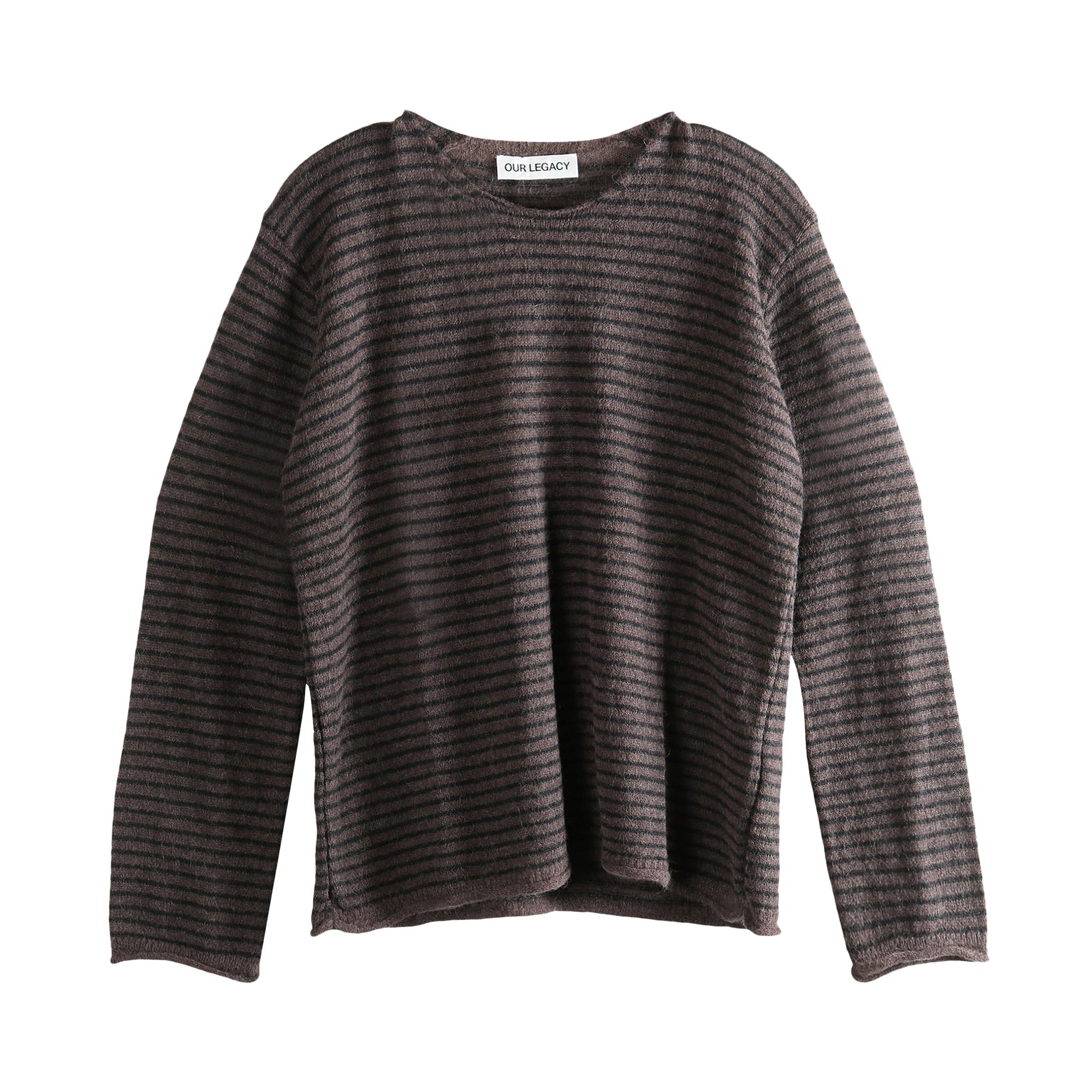 Pre-owned Our Legacy Rigid Popover Shirt 'dirt Stripe' | Brown | Men's Size 46