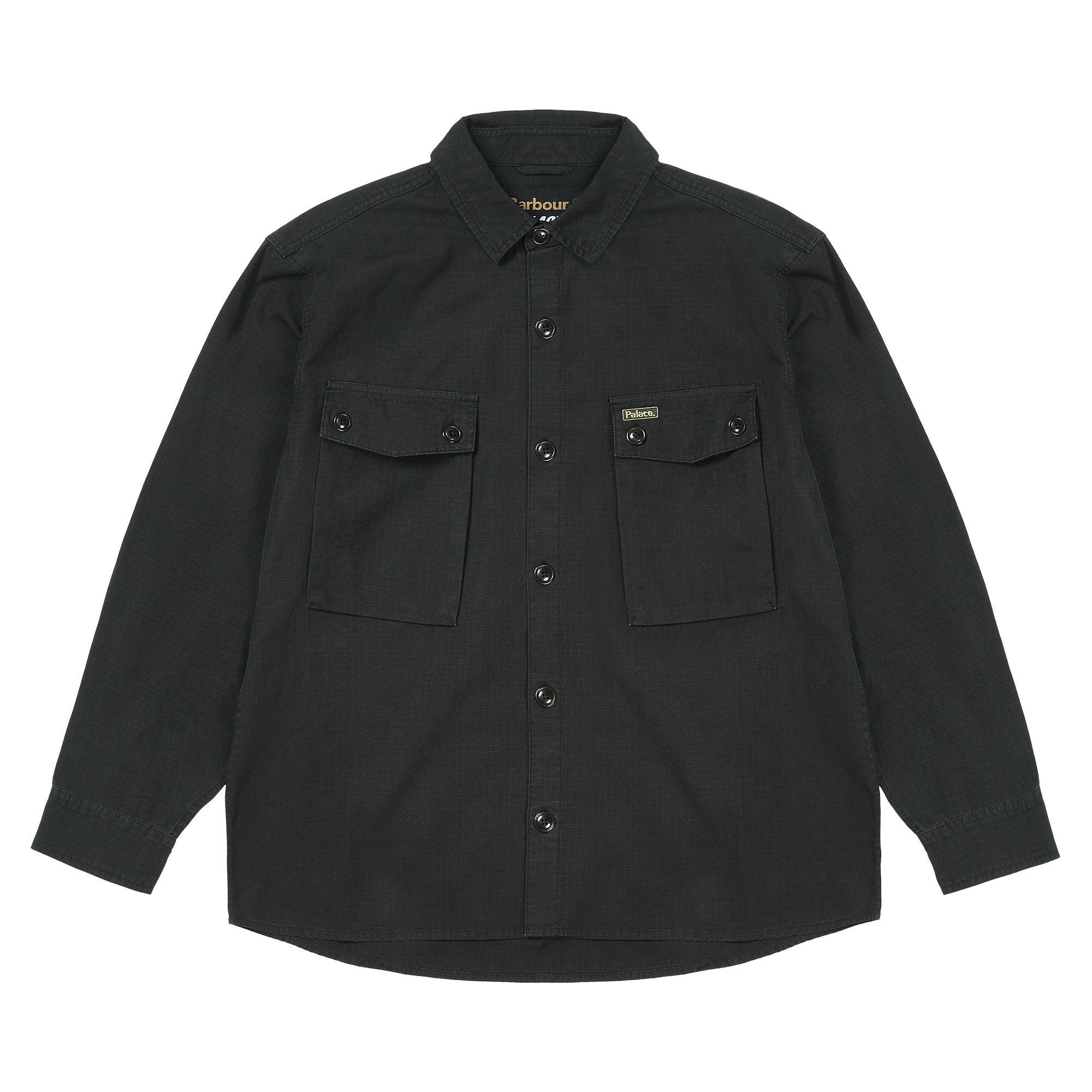 Pre-owned Palace X Barbour Officer Shirt 'black' | Men's Size M