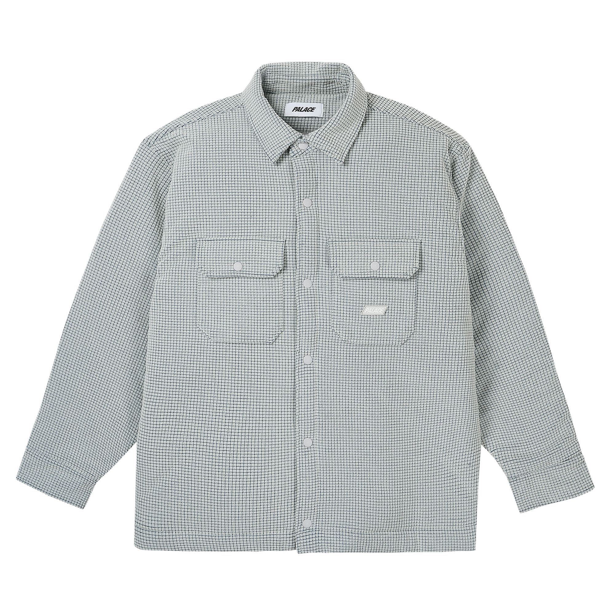 PALACE Pre-owned Thermal Insulated Shirt 'grey' | Men's Size L In Gray