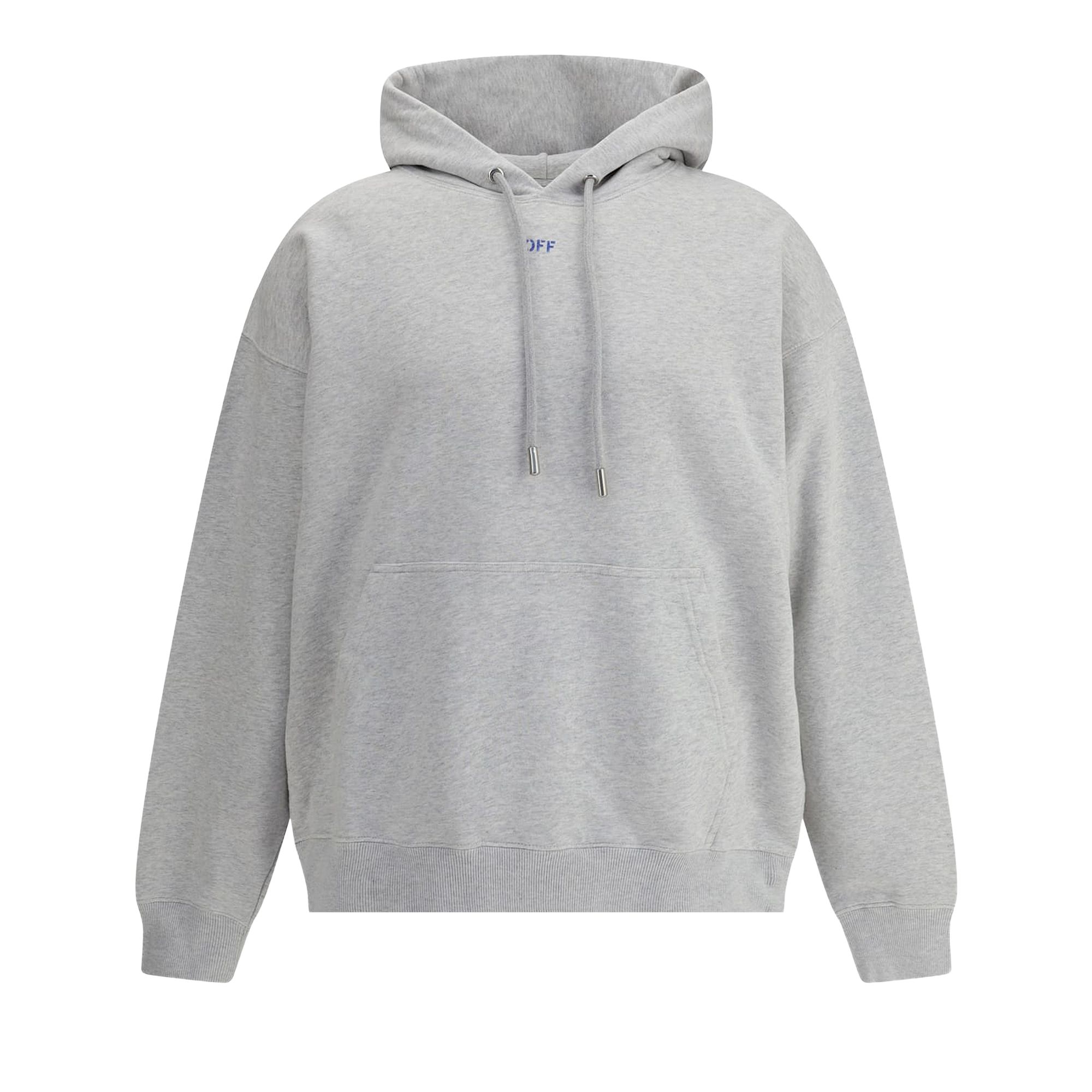 Pre-owned Off-white Stencil Arrow Skate Hoodie 'grey Melange' | Blue | Men's Size M