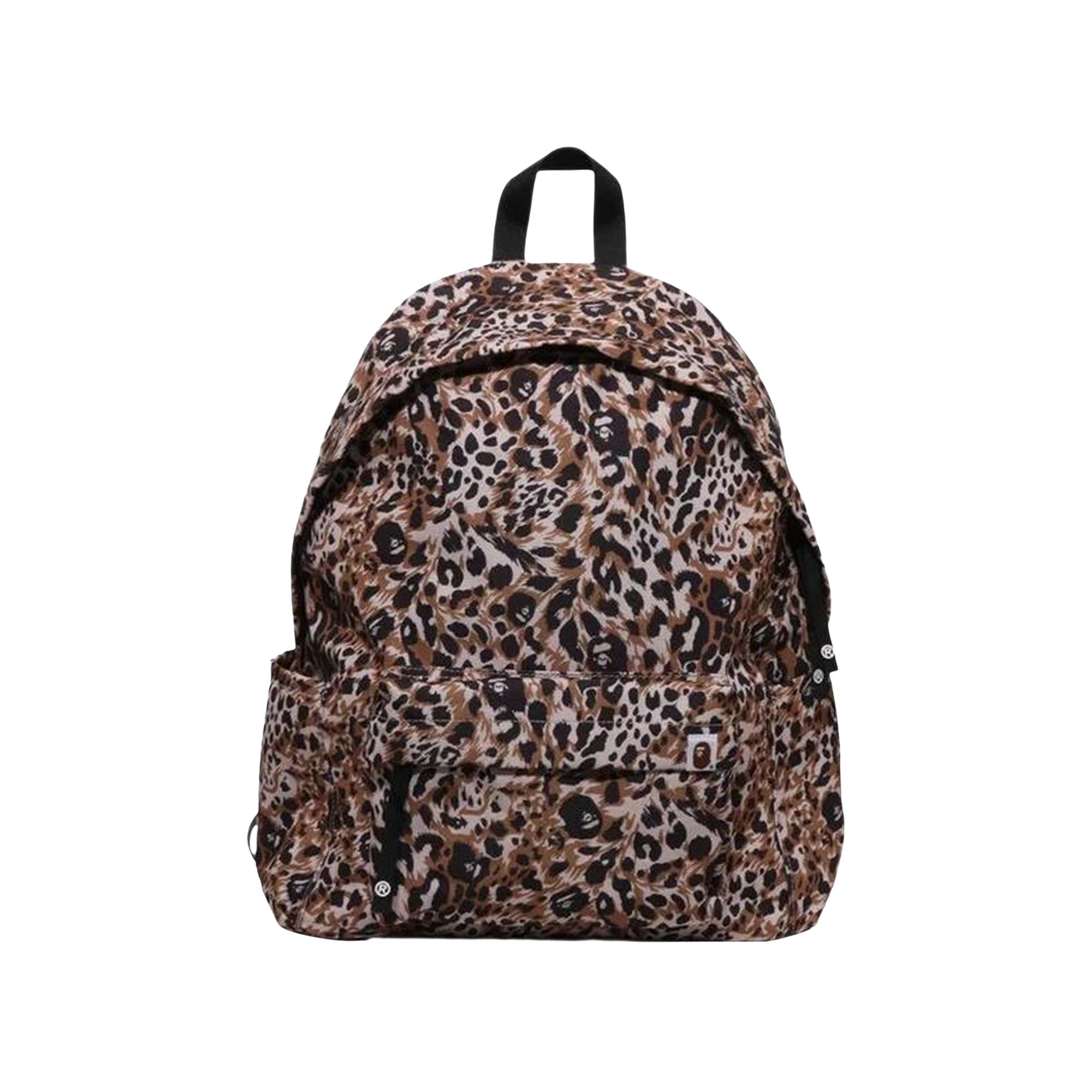 Pre-owned Bape Wild Leopard Pattern Daypack 'beige' | Tan | Men's Size Onesize In Brown