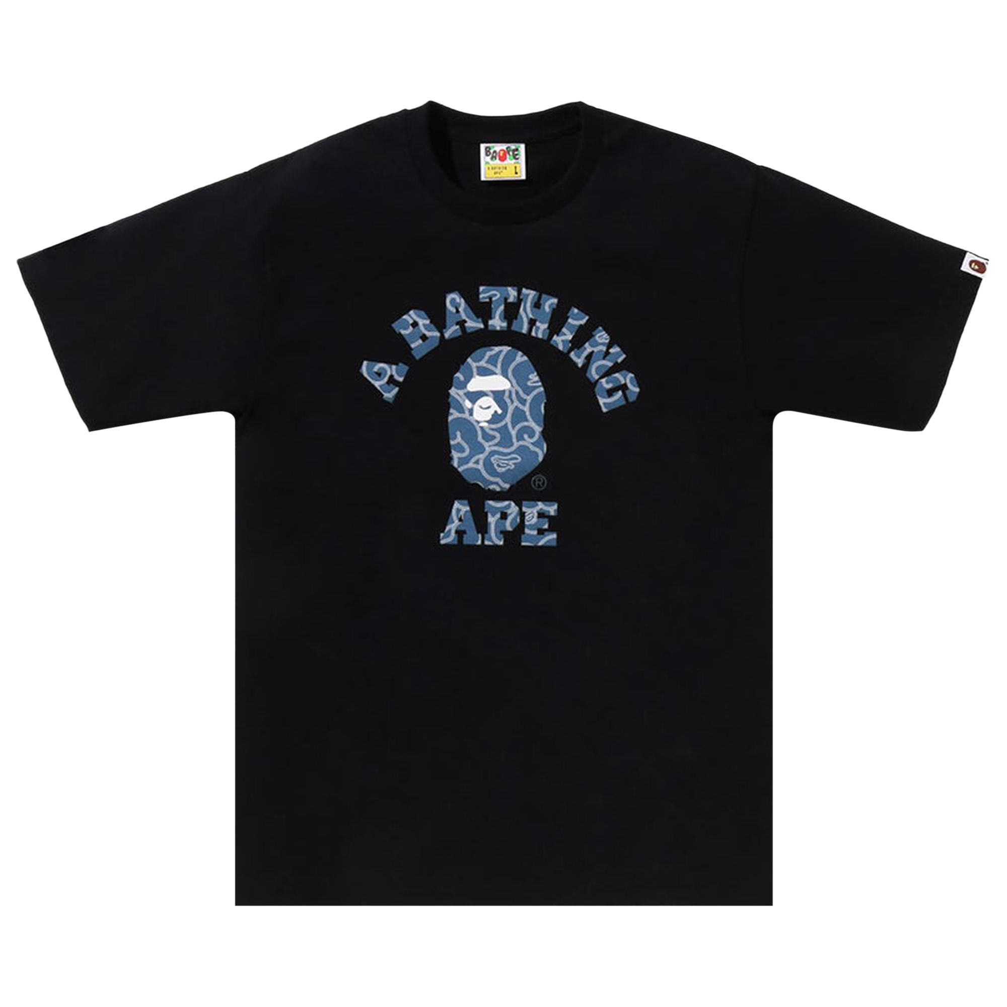BAPE Pre-owned Japanese Cloud Camo College Tee 'black' | Men's Size M
