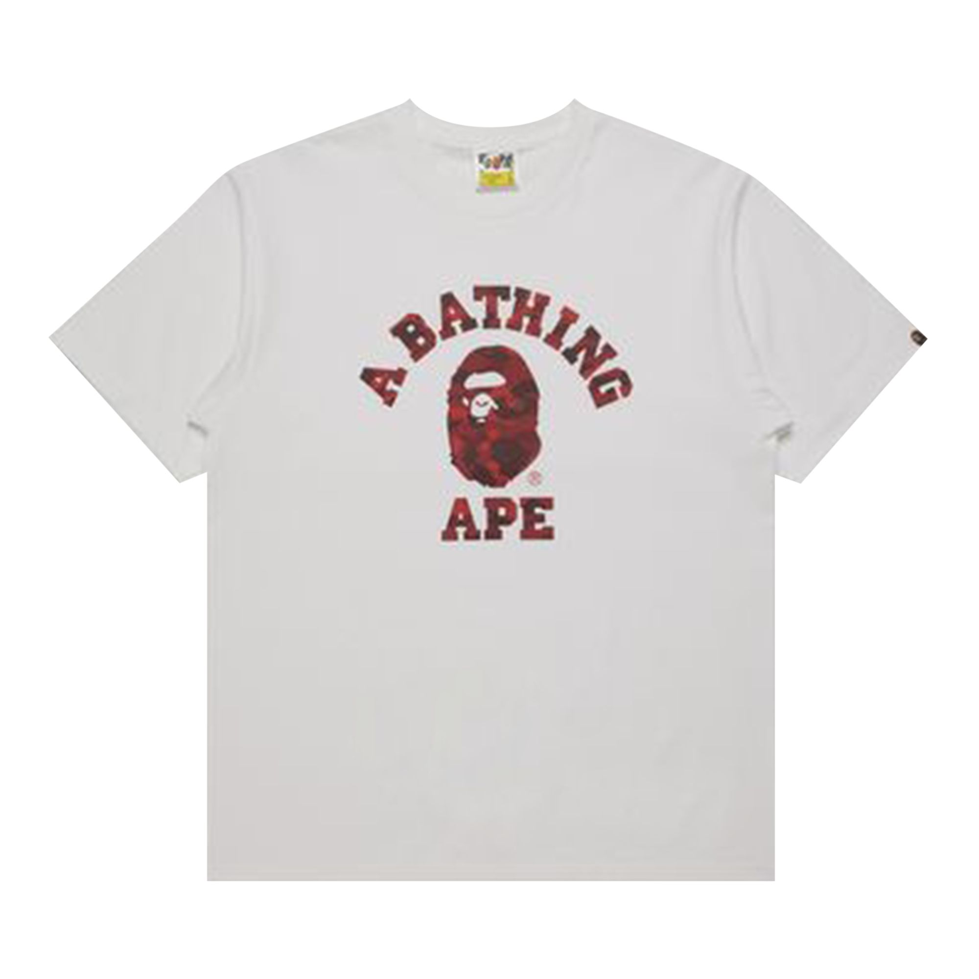 BAPE Pre-owned Color Camo College Tee 'white/red' | Men's Size S