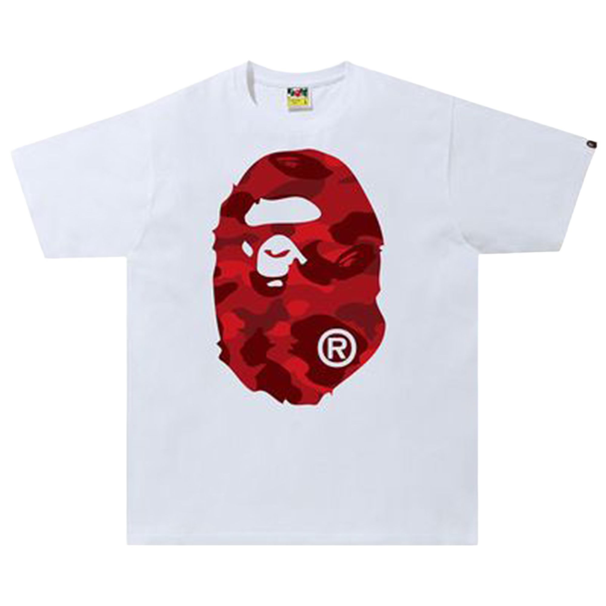 BAPE Pre-owned Color Camo Big Ape Head Tee 'white/red' | Men's Size S