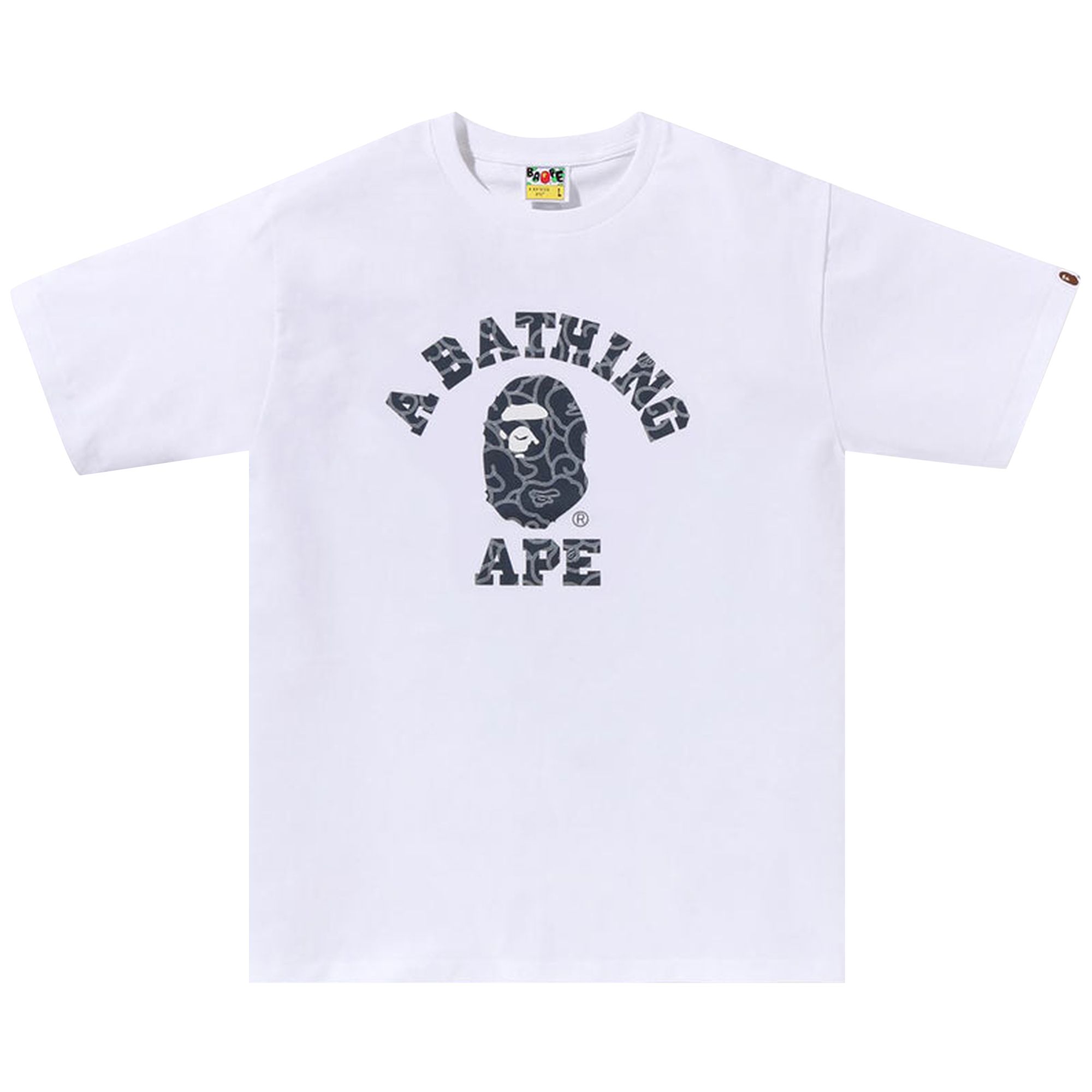 BAPE Pre-owned Japanese Cloud Camo College Tee 'white' | Men's Size Xl