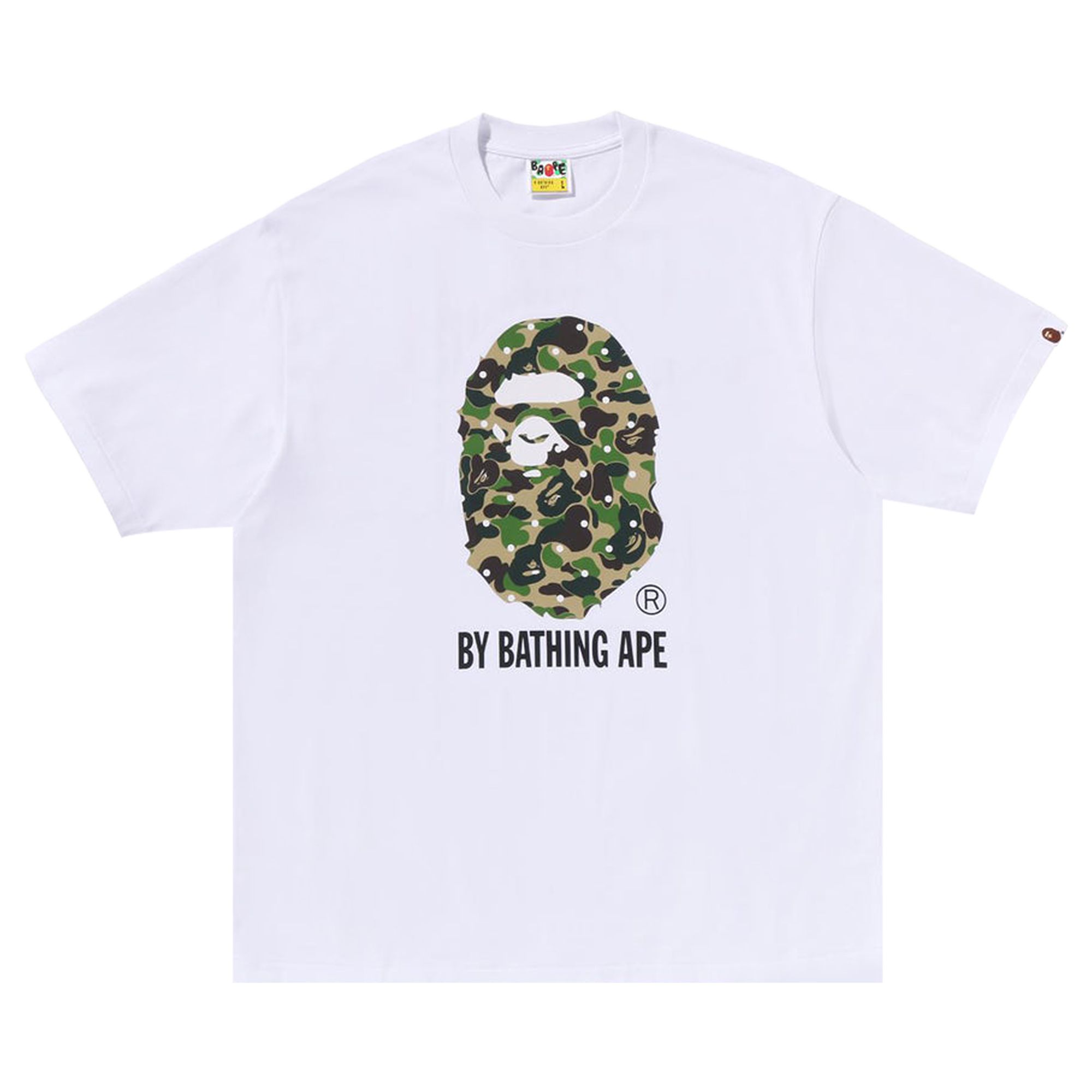 Pre-owned Bape Abc Dot Camo By Bathing Ape Relaxed Fit Tee 'white' | Men's Size S