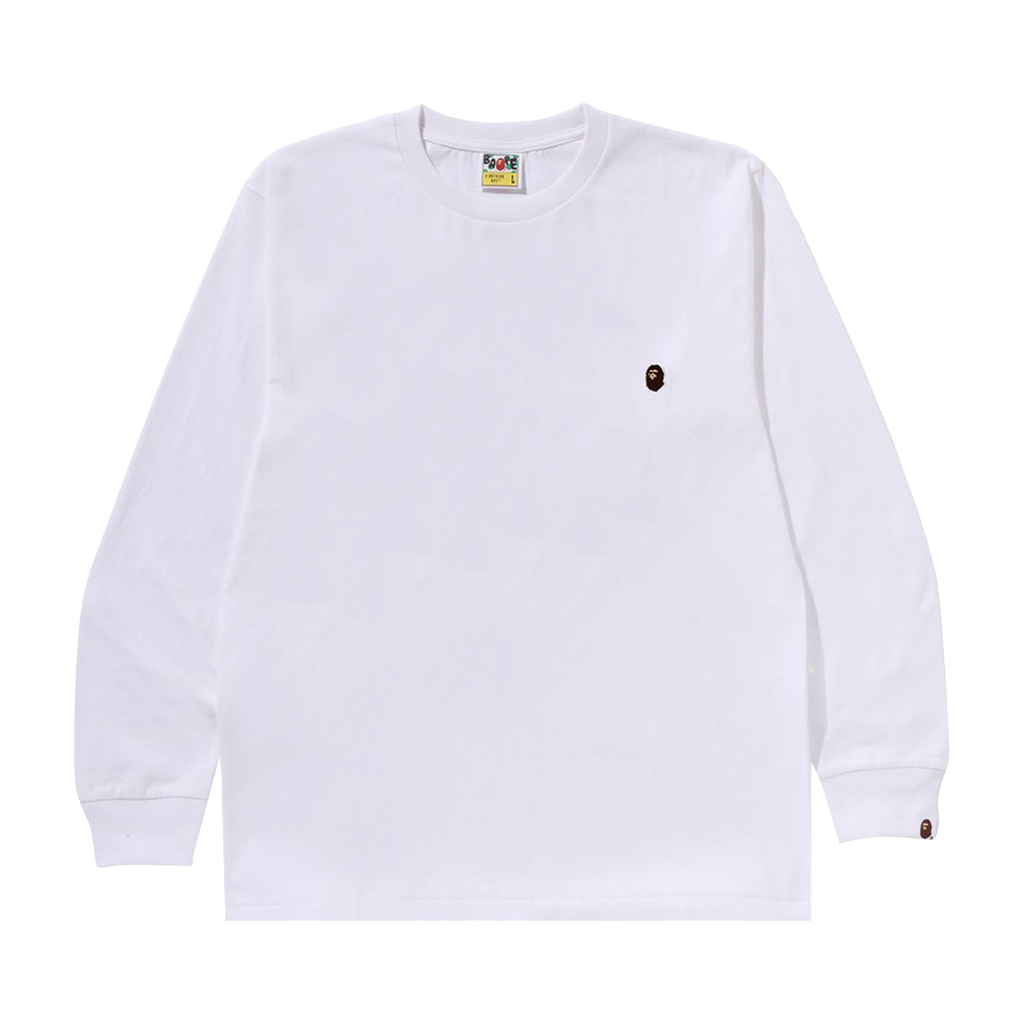 BAPE Pre-owned One Point Long-sleeve Tee 'white' | Men's Size Xl