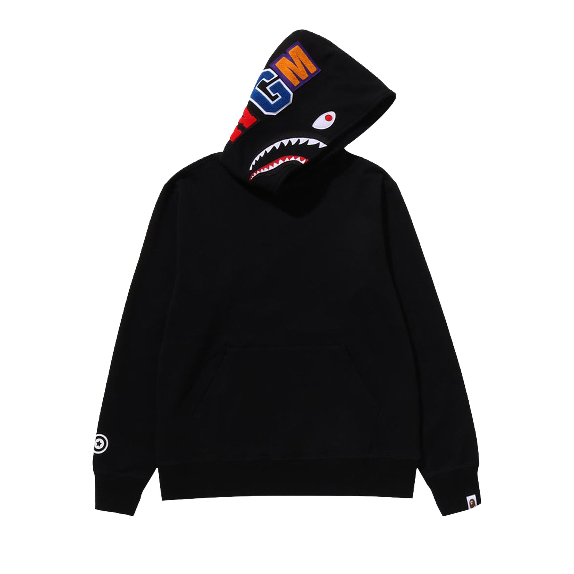 Pre-owned Bape Shark Pullover Hoodie 'black' | Men's Size S