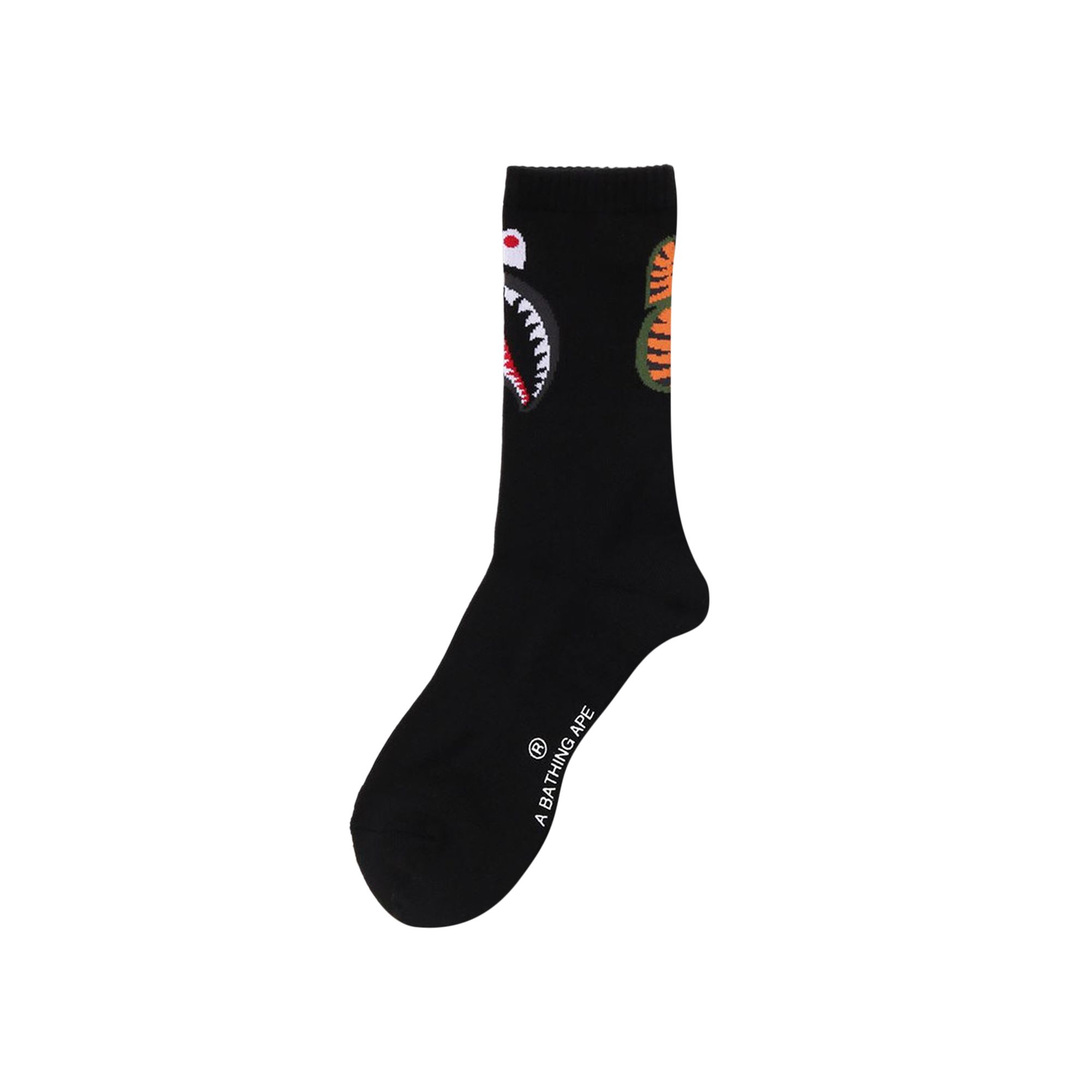 Pre-owned Bape Shark Socks 'black' | Men's Size L