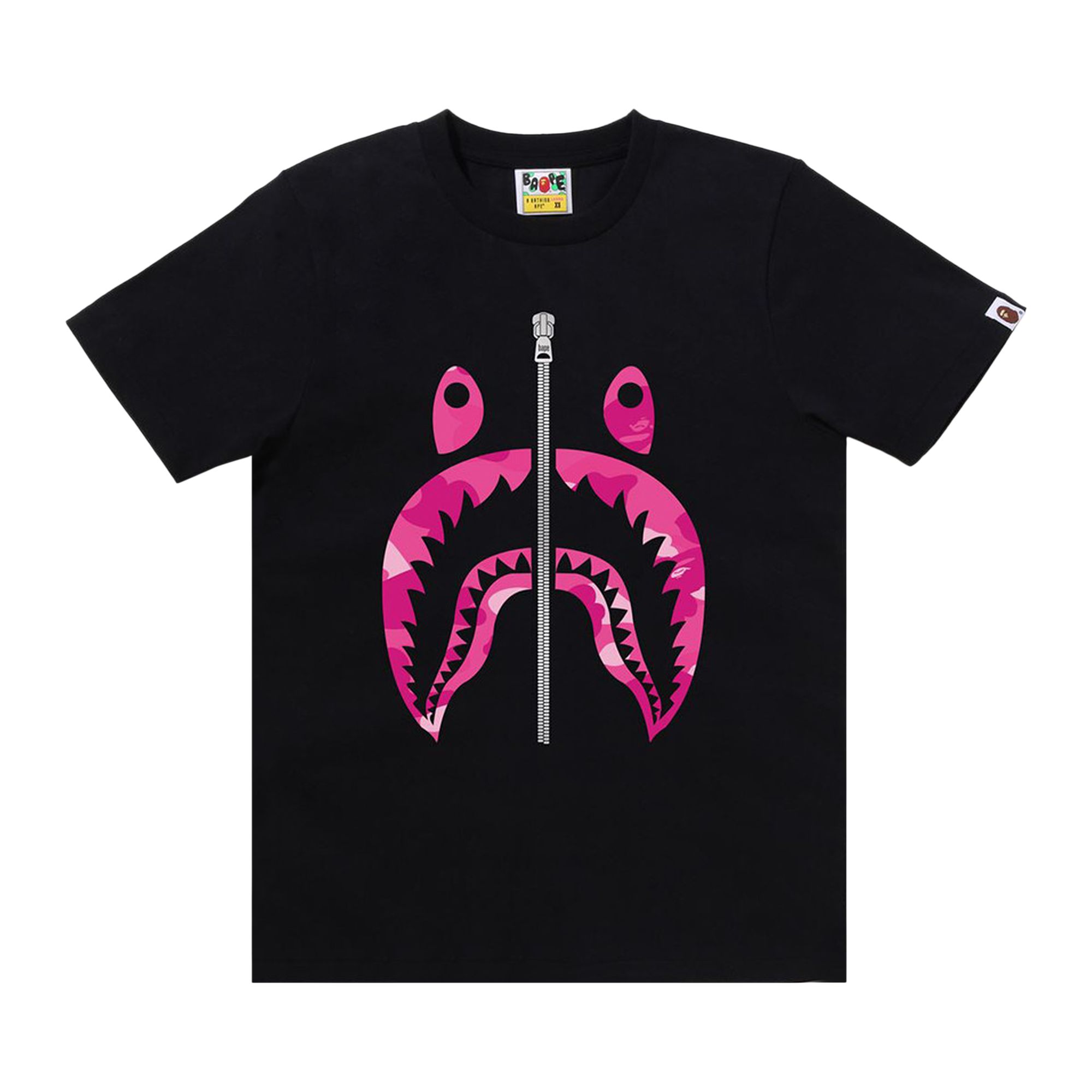 Pre-owned Bape Color Camo Shark Tee 'black/pink' | Women's Size S