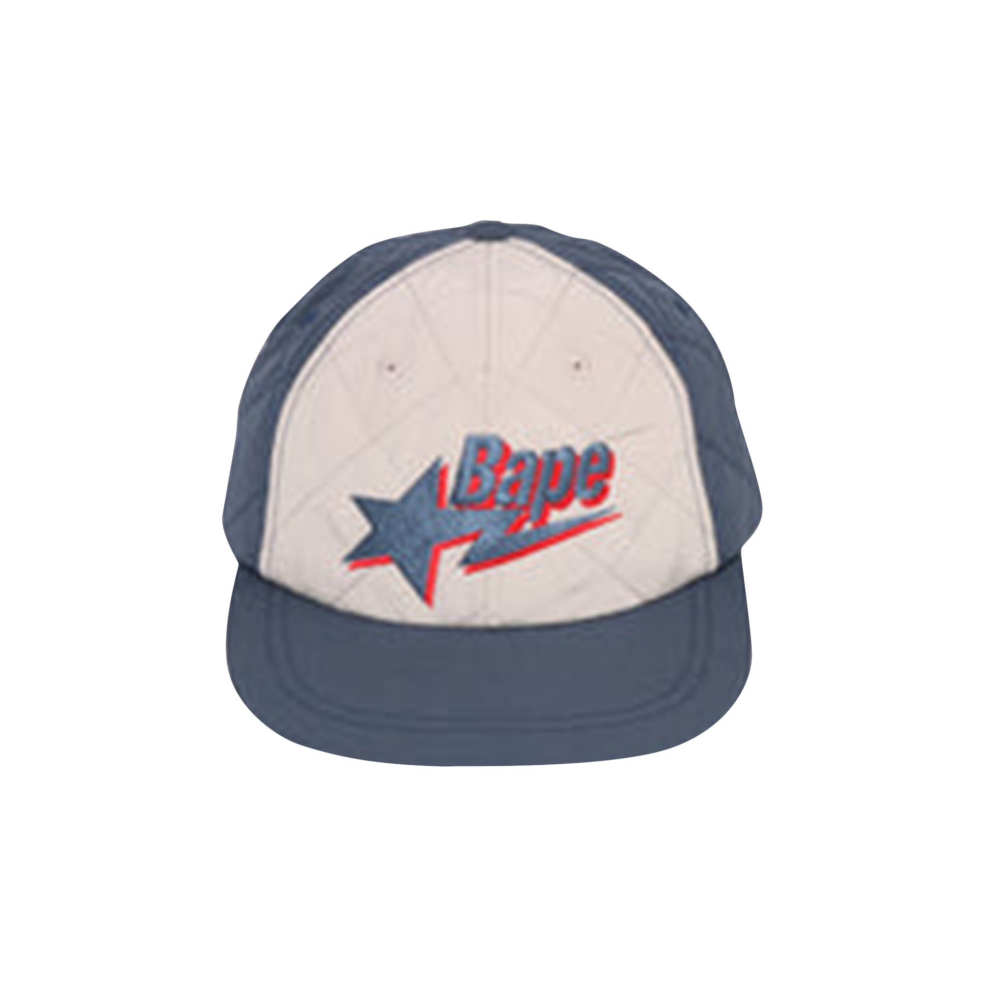 Pre-owned Bape Sta Logo Quilting Cap 'navy' | Blue | Men's Size Onesize