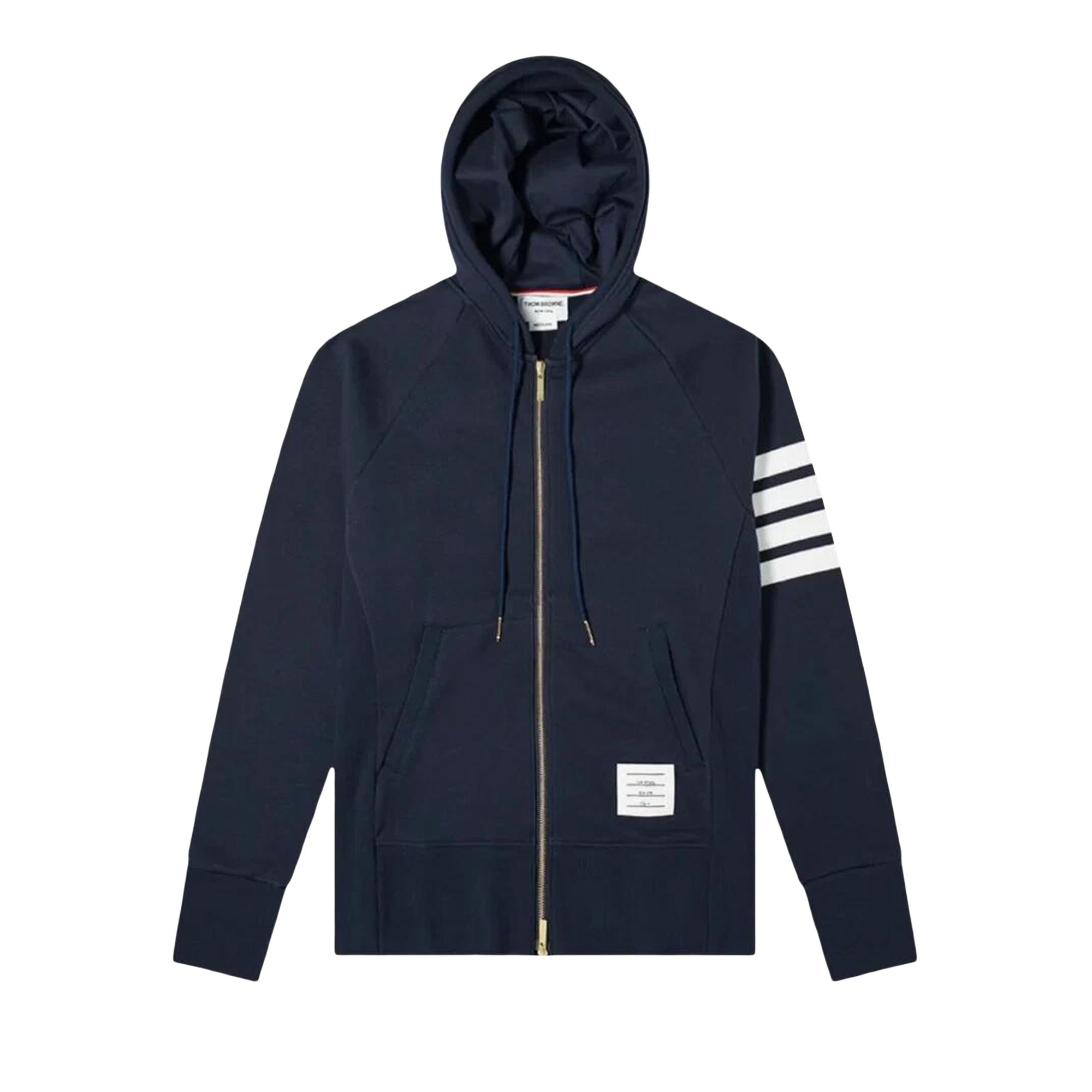 Pre-owned Thom Browne 4 Bar Zip Up Hoodie 'navy' | Blue | Men's Size 2