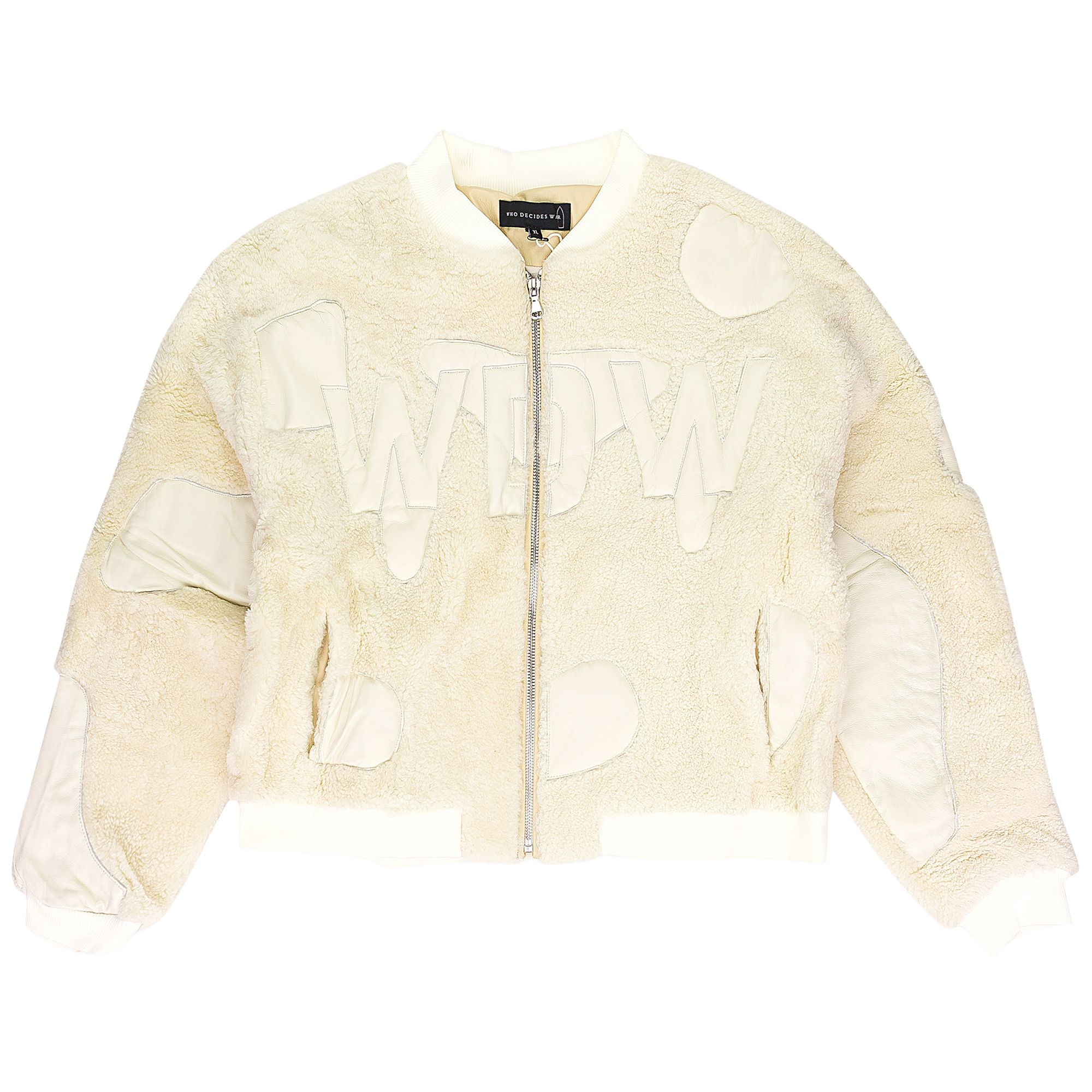 Pre-owned Who Decides War Digi Bomber 'ivory' | Cream | Men's Size L In White