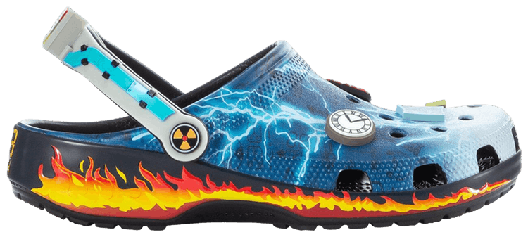 Back to The Future x Crocs Classic Clogs Lightning Blue Flame