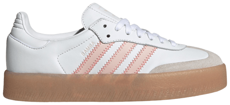 Adidas Wmns Sambae White Sandy Pink Semi Flash Red