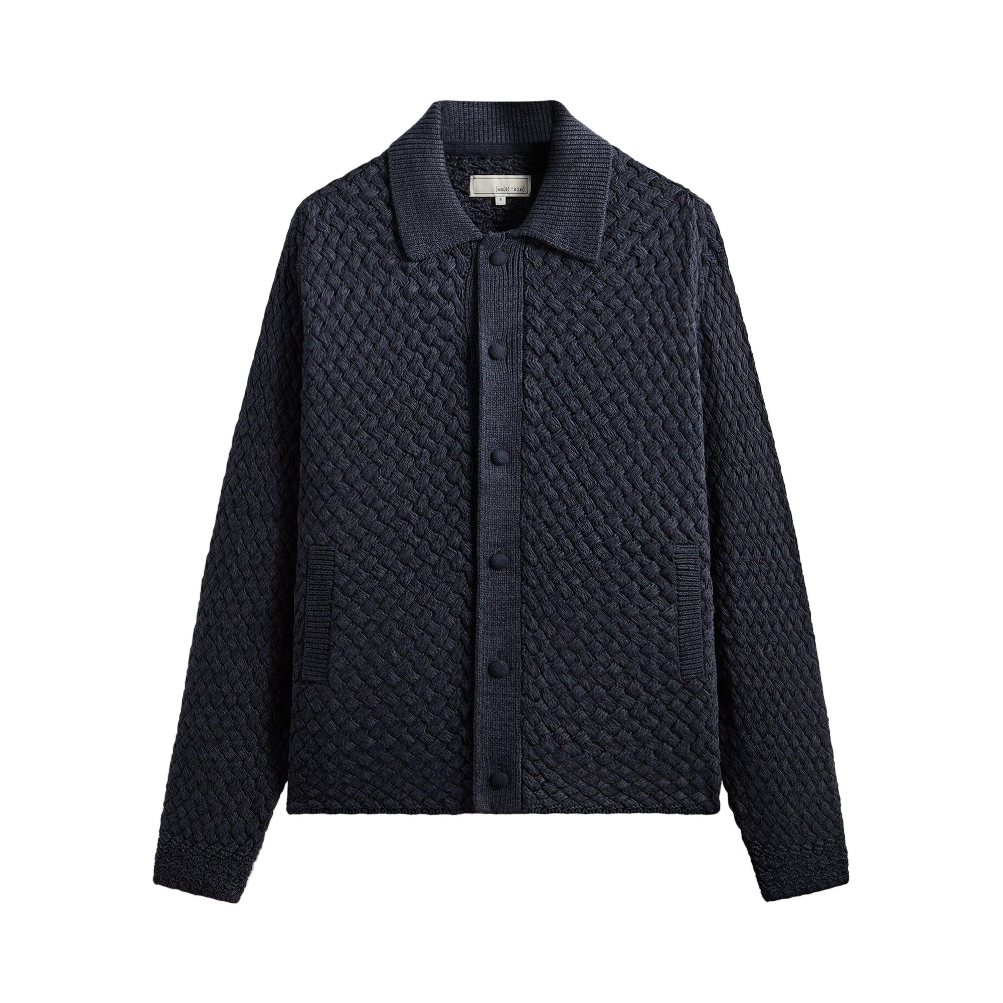 Pre-owned Kith &kin Basketweave Knit Ginza 'nocturnal' | Black | Men's Size Xl