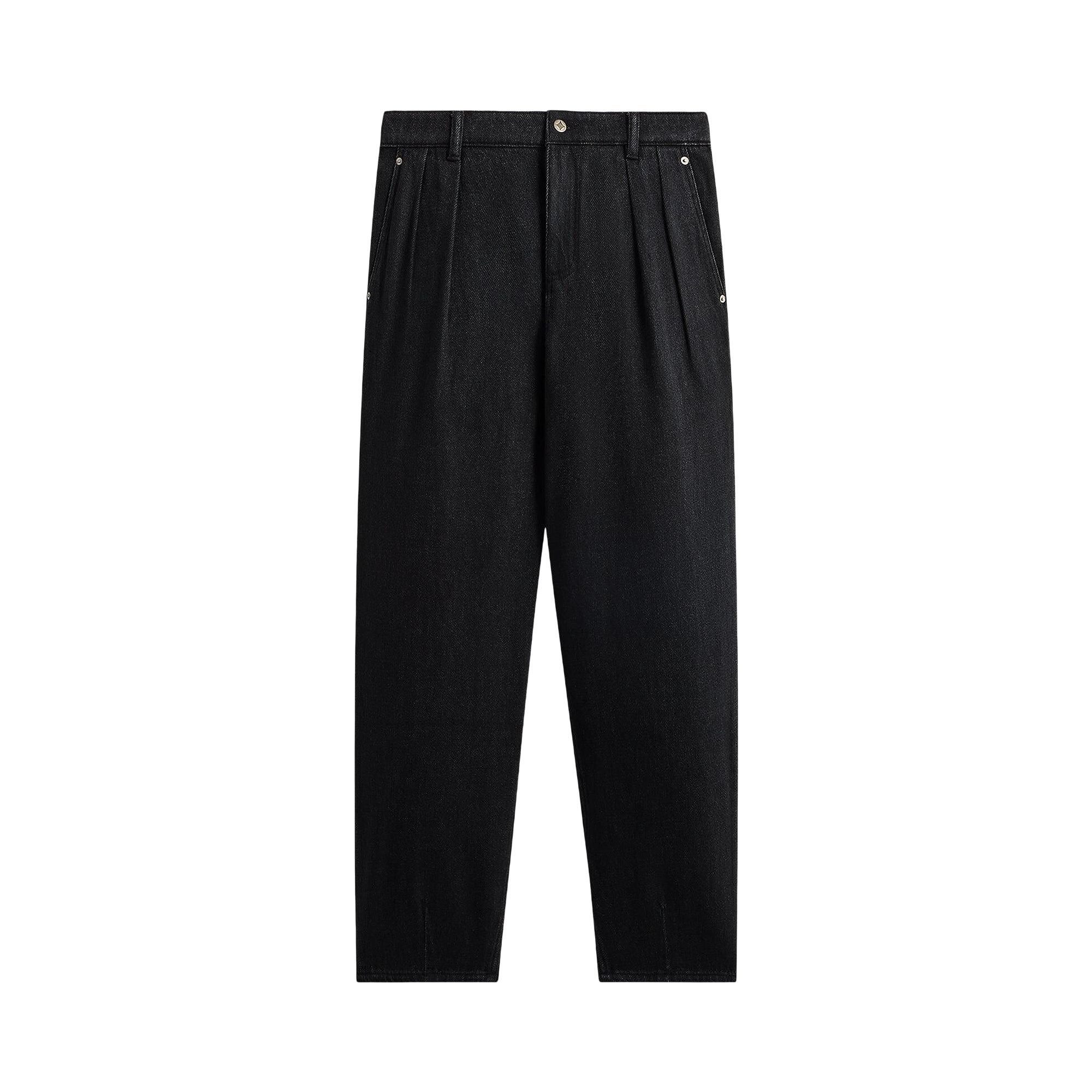 Pre-owned Kith &kin Brett Pleated Taper 'ryder Wash' | Black | Men's Size 36
