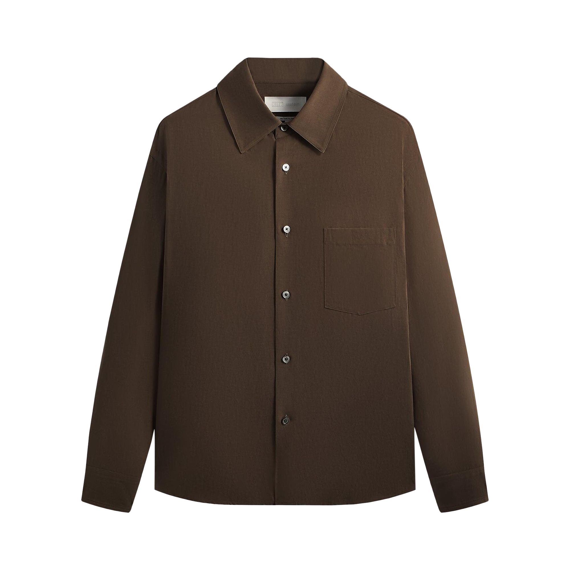 Click to view more detailed imagery on our partner's website Pre-owned Kith 101 For Ssstein Rayon Linen Button Down Shirt 'kindling' | Brown | Men's Size L