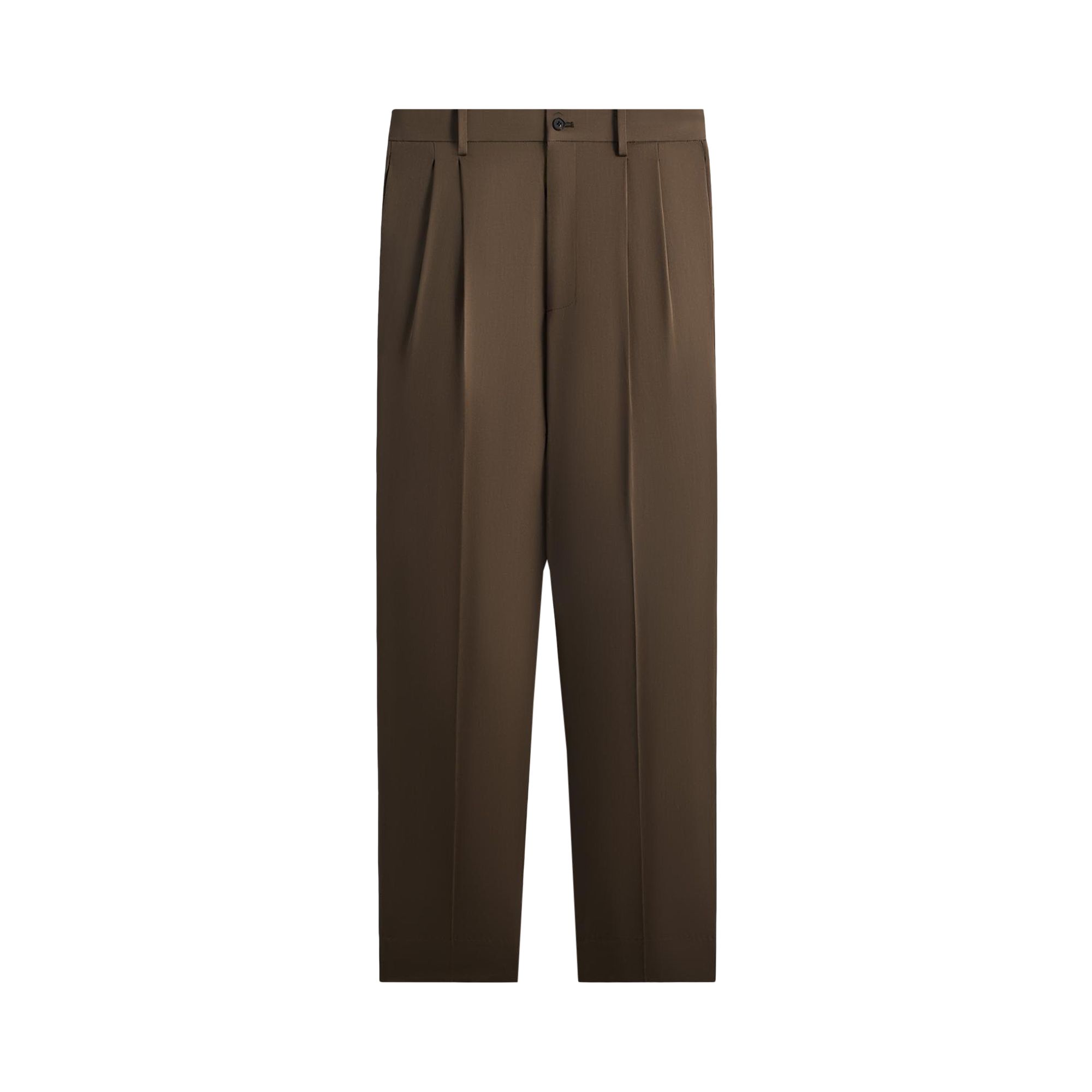 Pre-owned Kith 101 For Ssstein Two Tuck Easy Trouser 'everglades' | Brown | Men's Size L