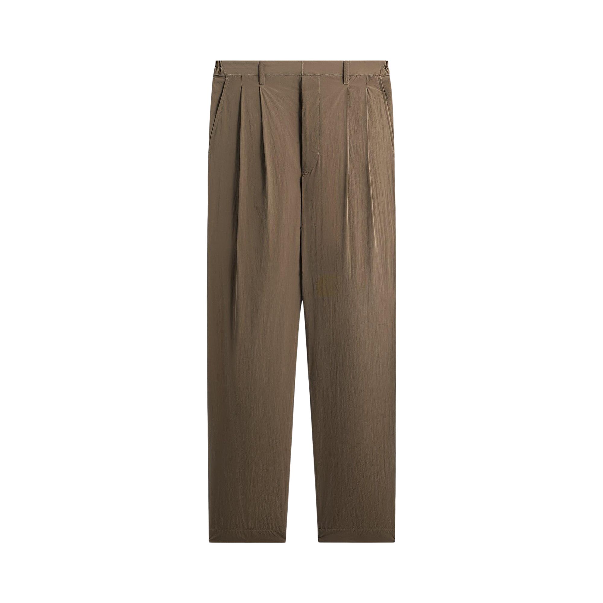 Pre-owned Kith 101 For Ssstein Windproof Nylon Easy Pleated Trouser 'terrace' | Brown | Men's Size M