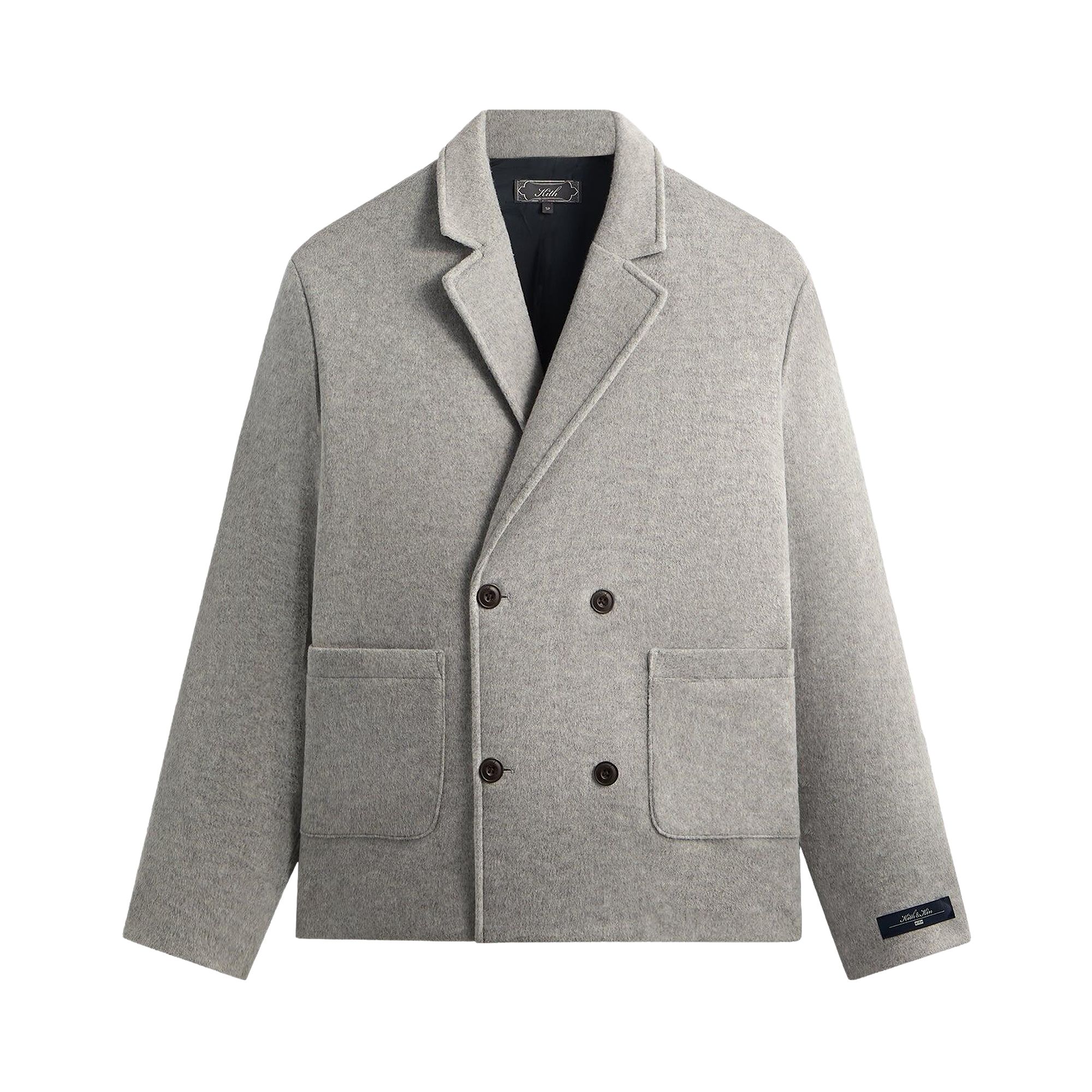 Pre-owned Kith Brushed Jersey Raya Blazer 'medium Heather Grey' | Men's Size 50 In Gray