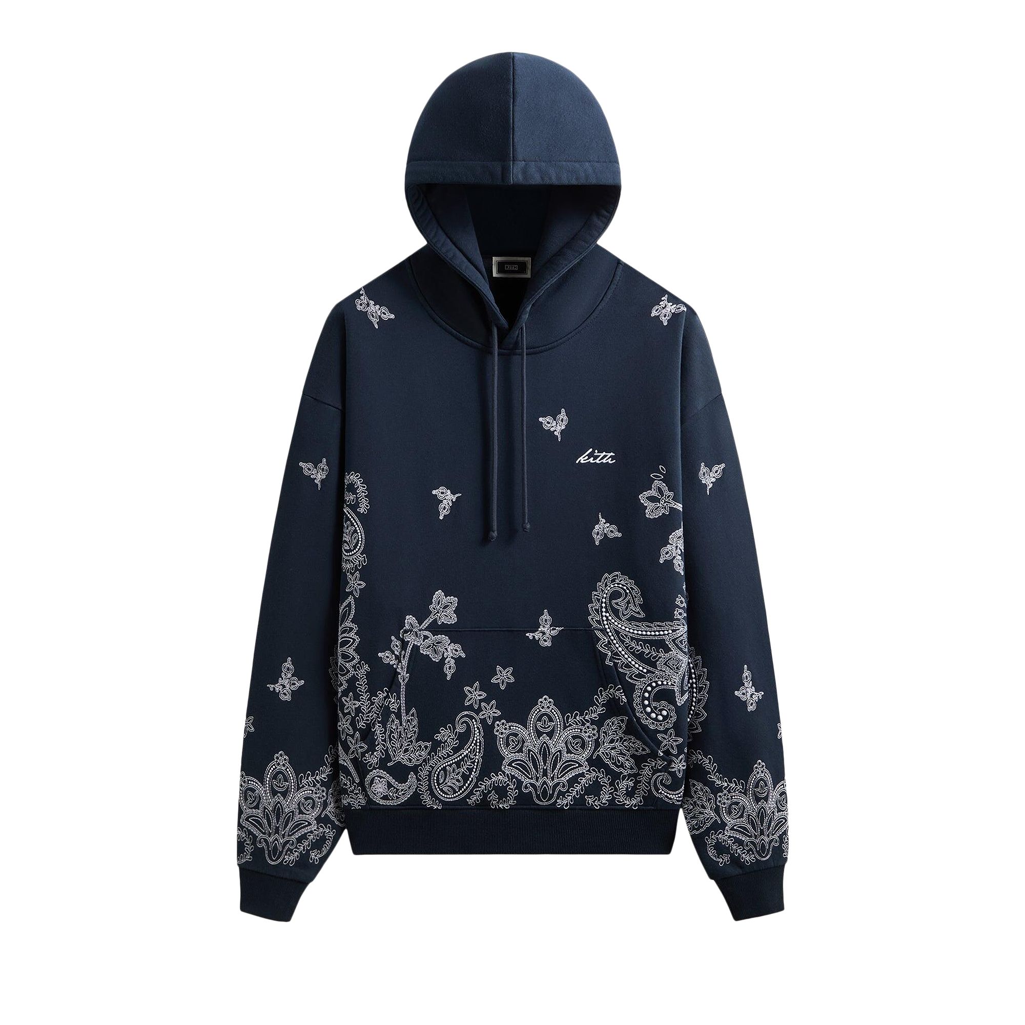 Click to view more detailed imagery on our partner's website Pre-owned Kith Falling Paisley Nelson Hoodie 'nocturnal' | Black | Men's Size Xl