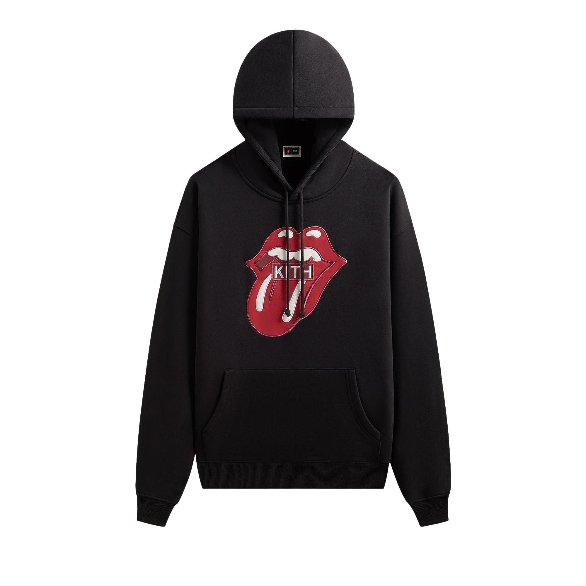 Pre-owned Kith For The Rolling Stones Classic Logo Nelson Hoodie 'black' | Men's Size Xs