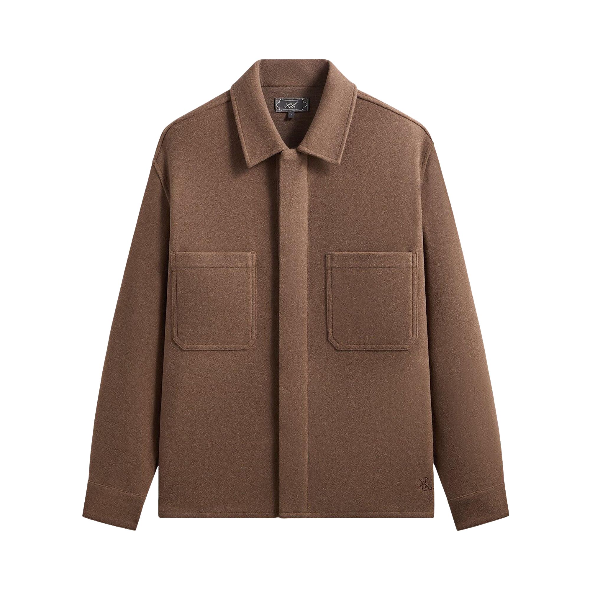 KITH Pre-owned Felted Jersey Ace Shirt 'poise' | Brown | Men's Size Xs