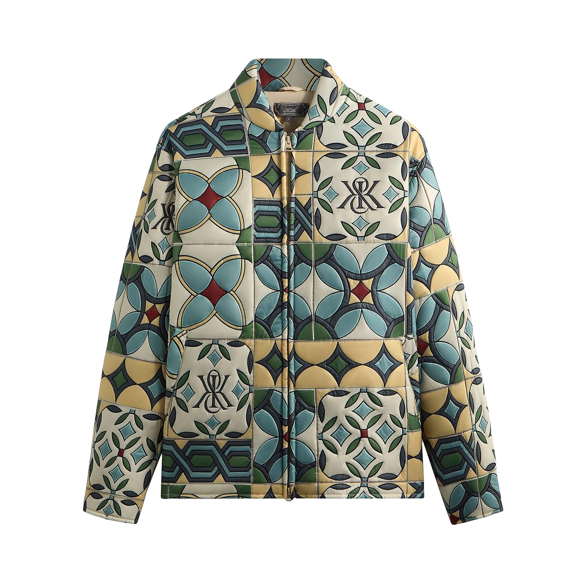 Pre-owned Kith Full Zip Brixton Puffed Shirt Jacket 'session' | Green | Men's Size Xl