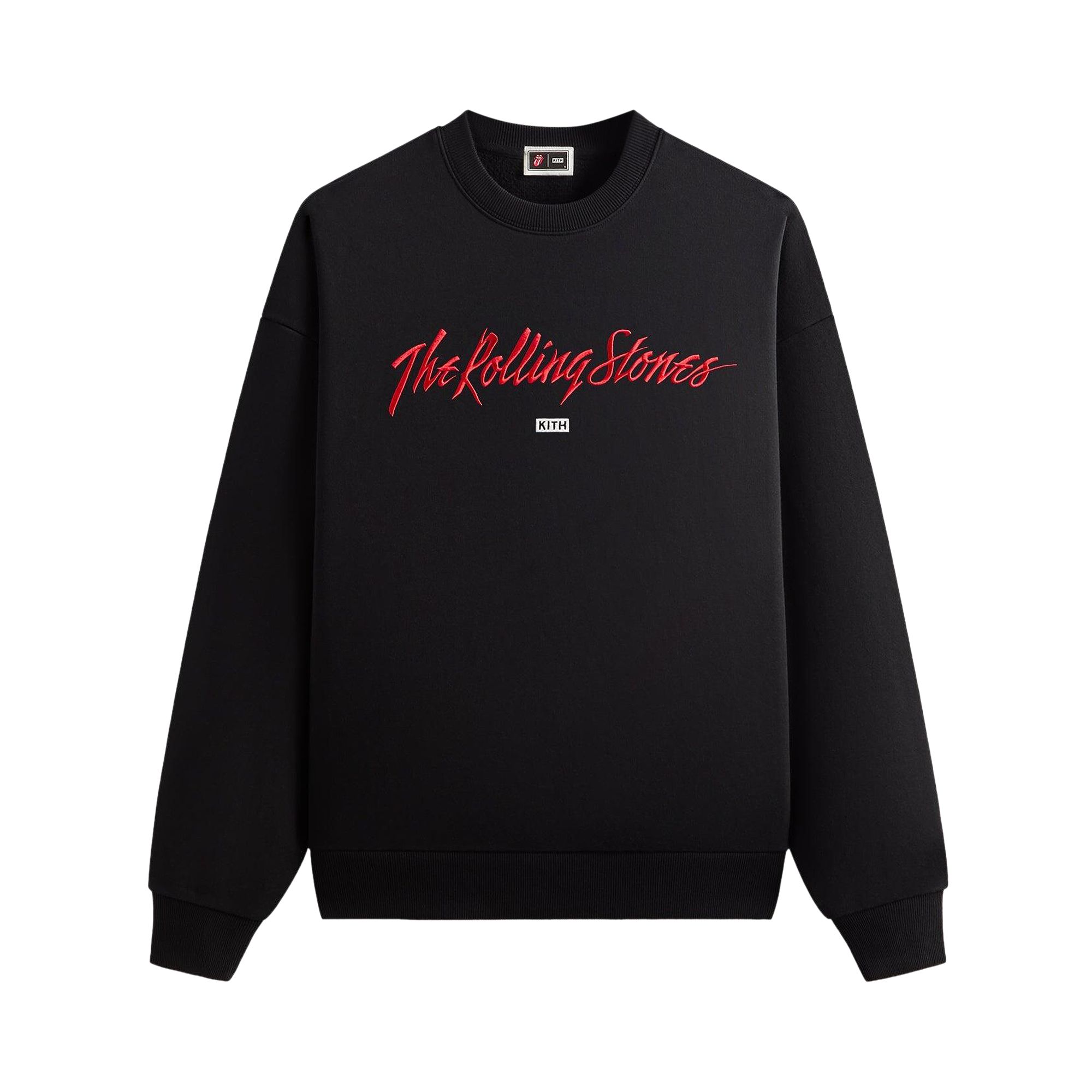 KITH Pre-owned For The Rolling Stones Monogram Tongue Nelson Crew 'black' | Men's Size M