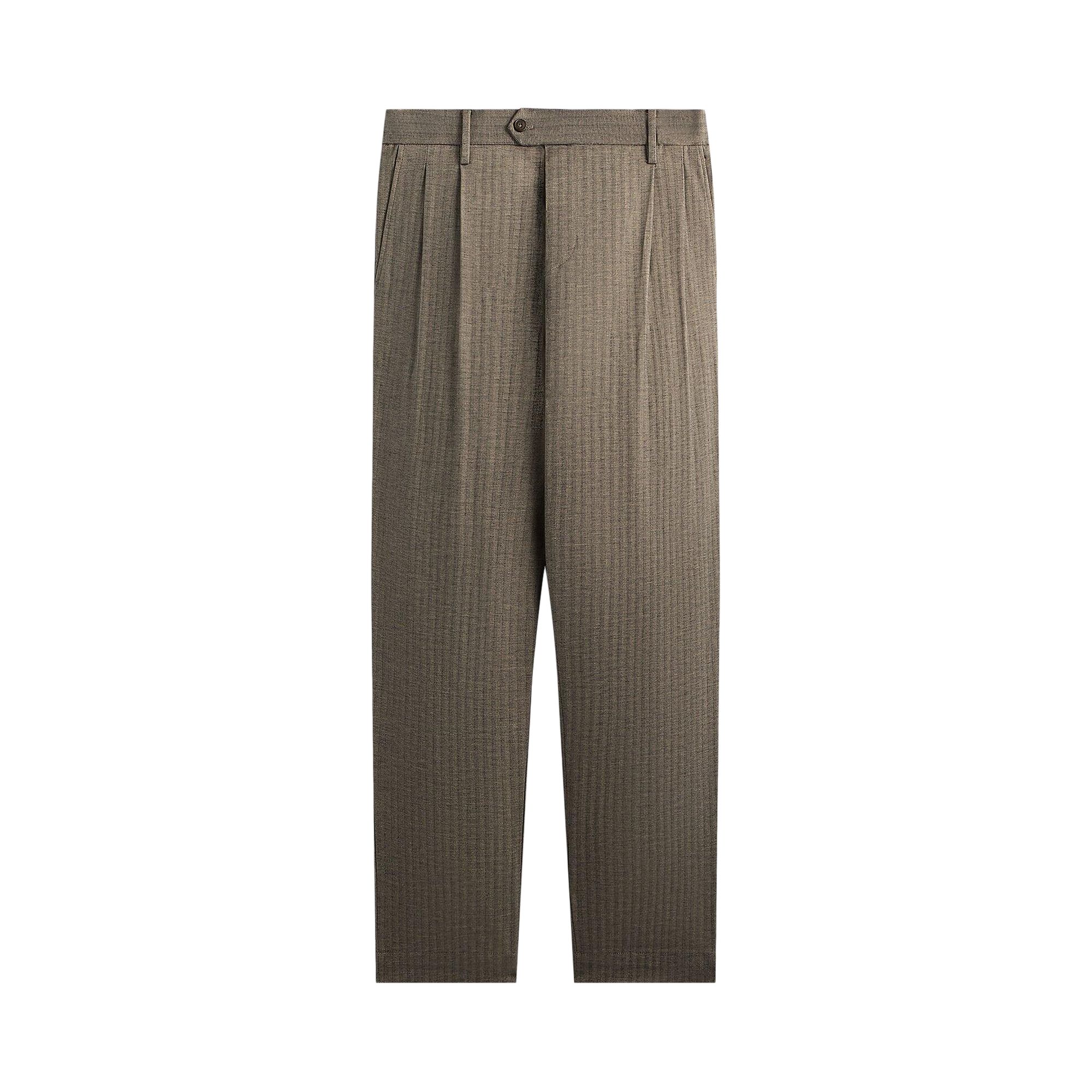Pre-owned Kith Herringbone Dobby Tyler Pant 'palomino' | Tan | Men's Size L In Brown