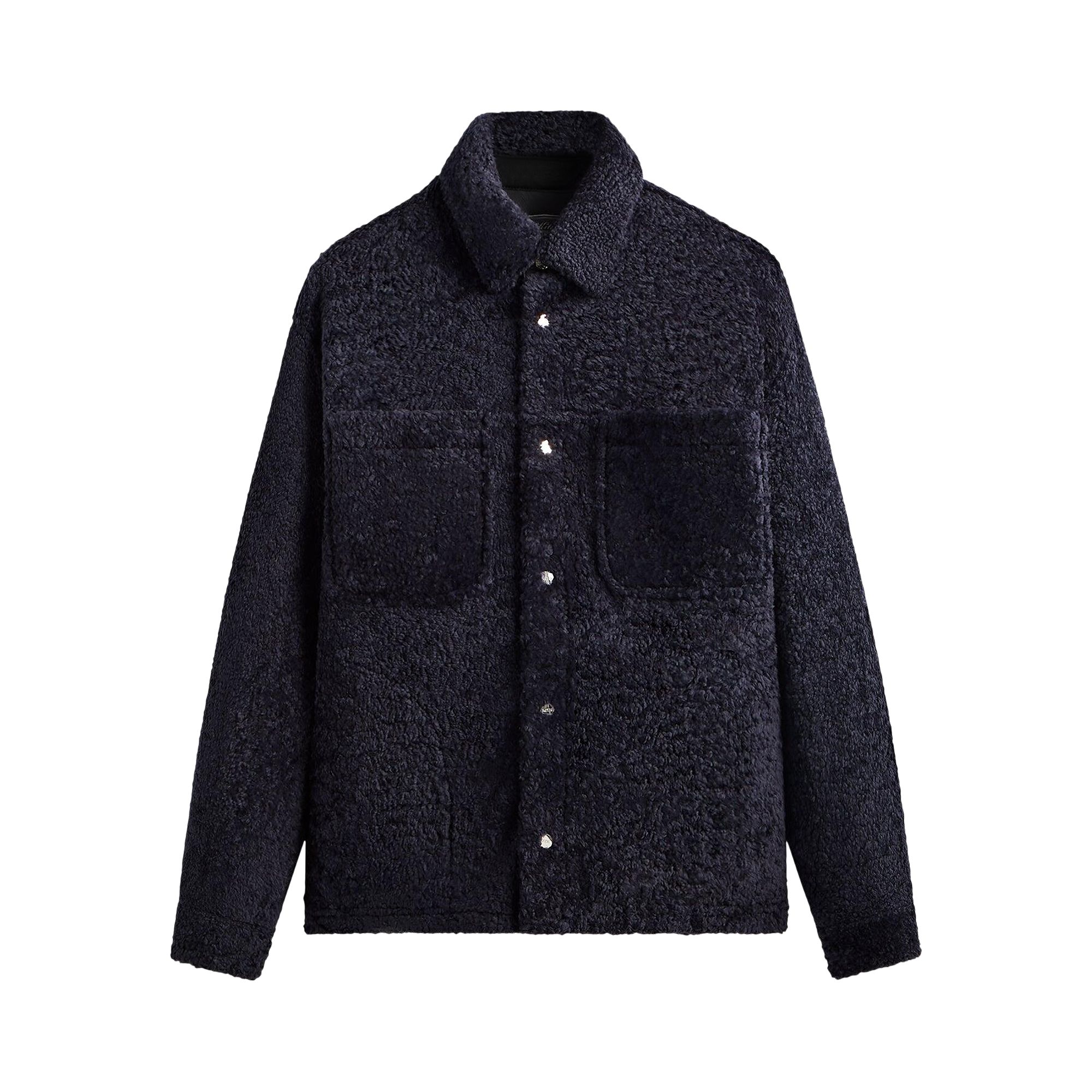 Click to view more detailed imagery on our partner's website Pre-owned Kith Shearling Ace Shirt Jacket 'ink' | Black | Men's Size Xxl