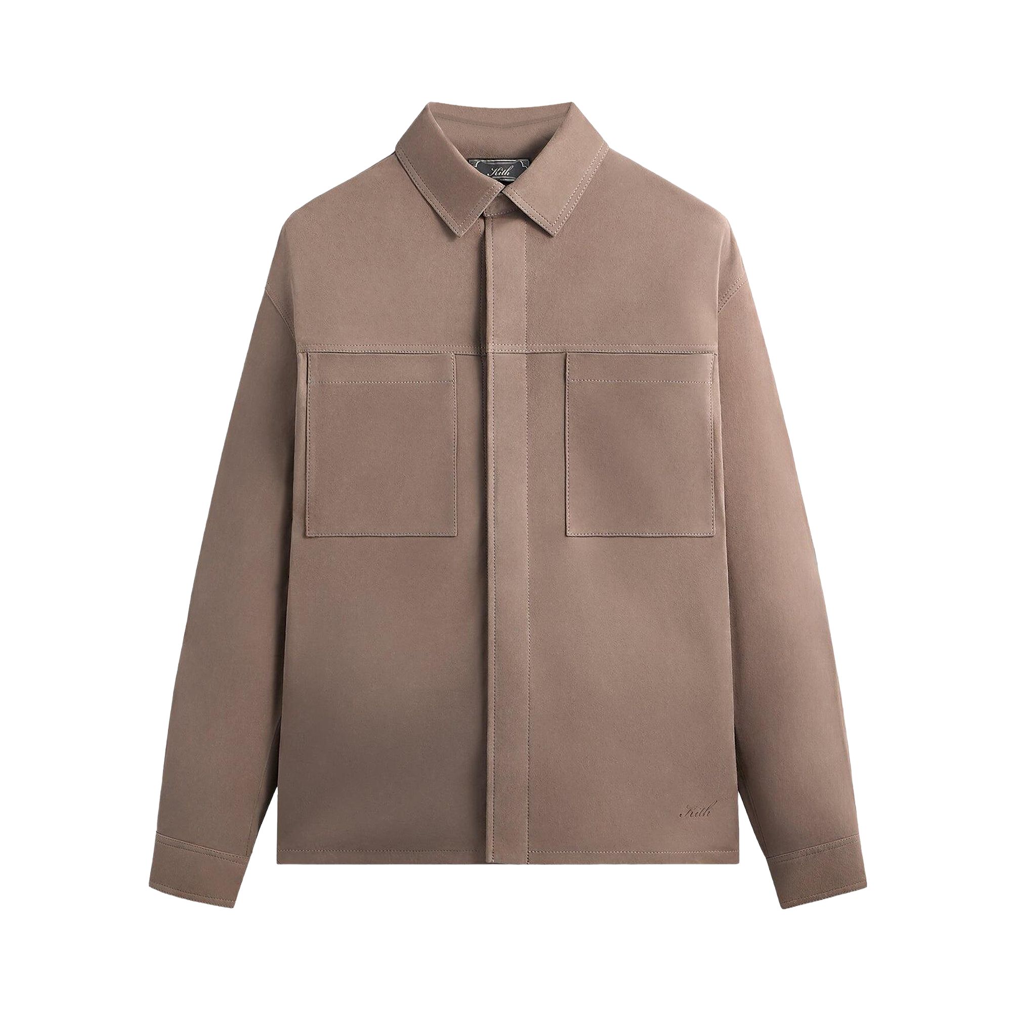 Pre-owned Kith Suede Ace Shirt 'factor' | Tan | Men's Size Xs In Brown