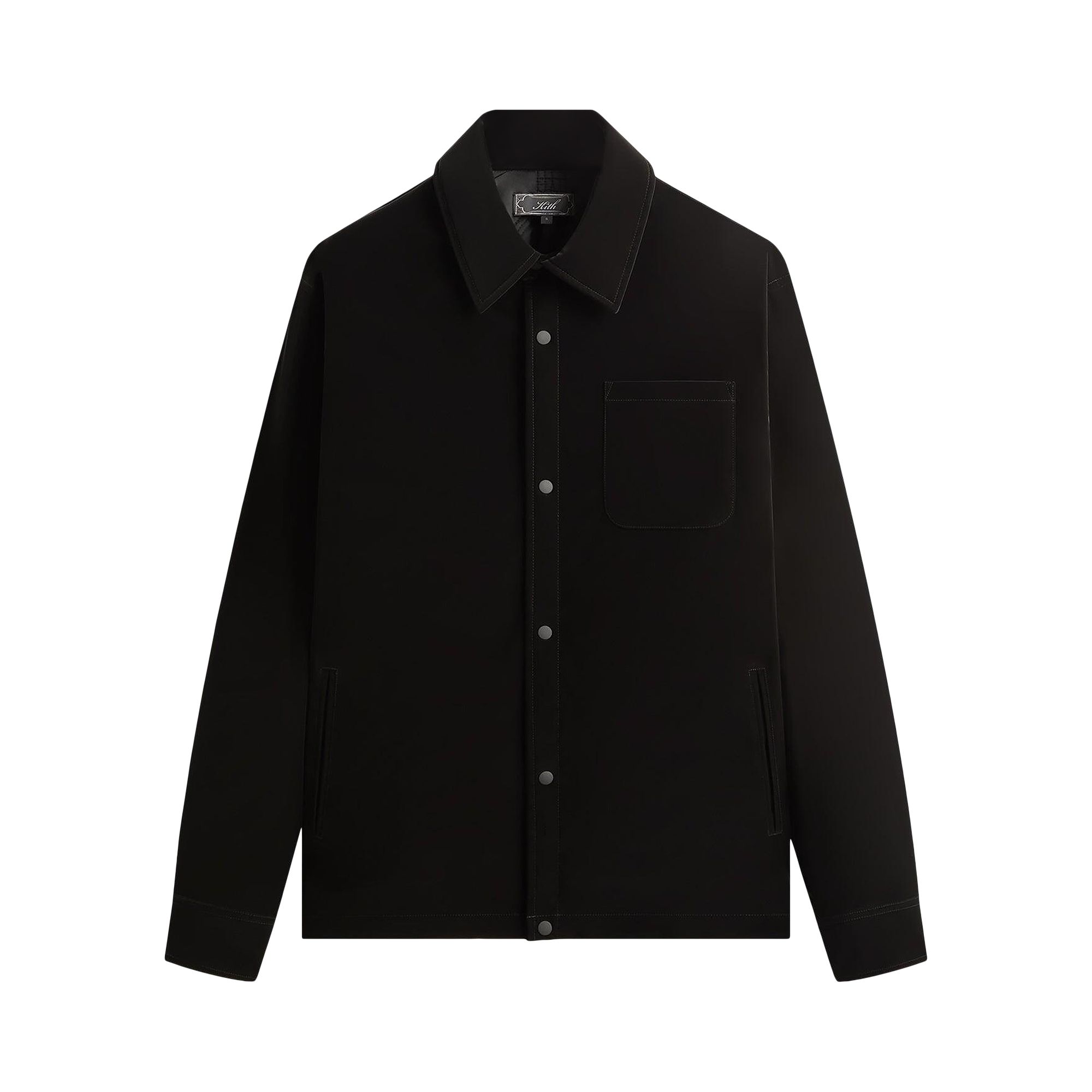 Pre-owned Kith Sueded Tech Brixton Puffed Shirt Jacket 'black' | Men's Size L