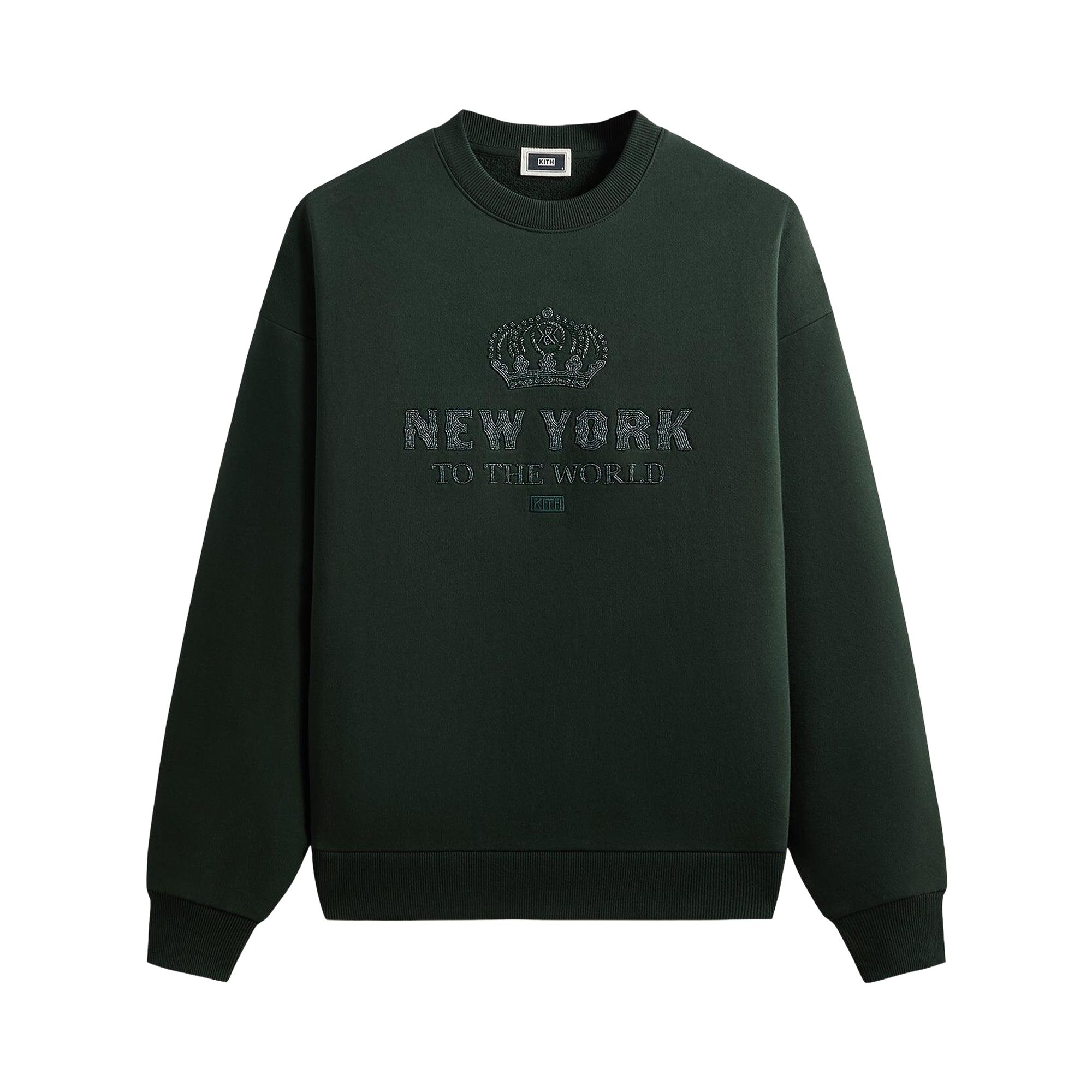 Pre-owned Kith New York To The World Crown Crewneck 'stadium' | Green | Men's Size Xs