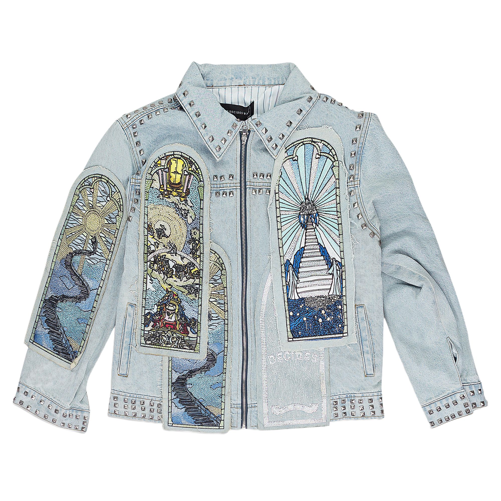 Pre-owned Who Decides War Eternity Denim Jacket 'blue' | Women's Size Xl