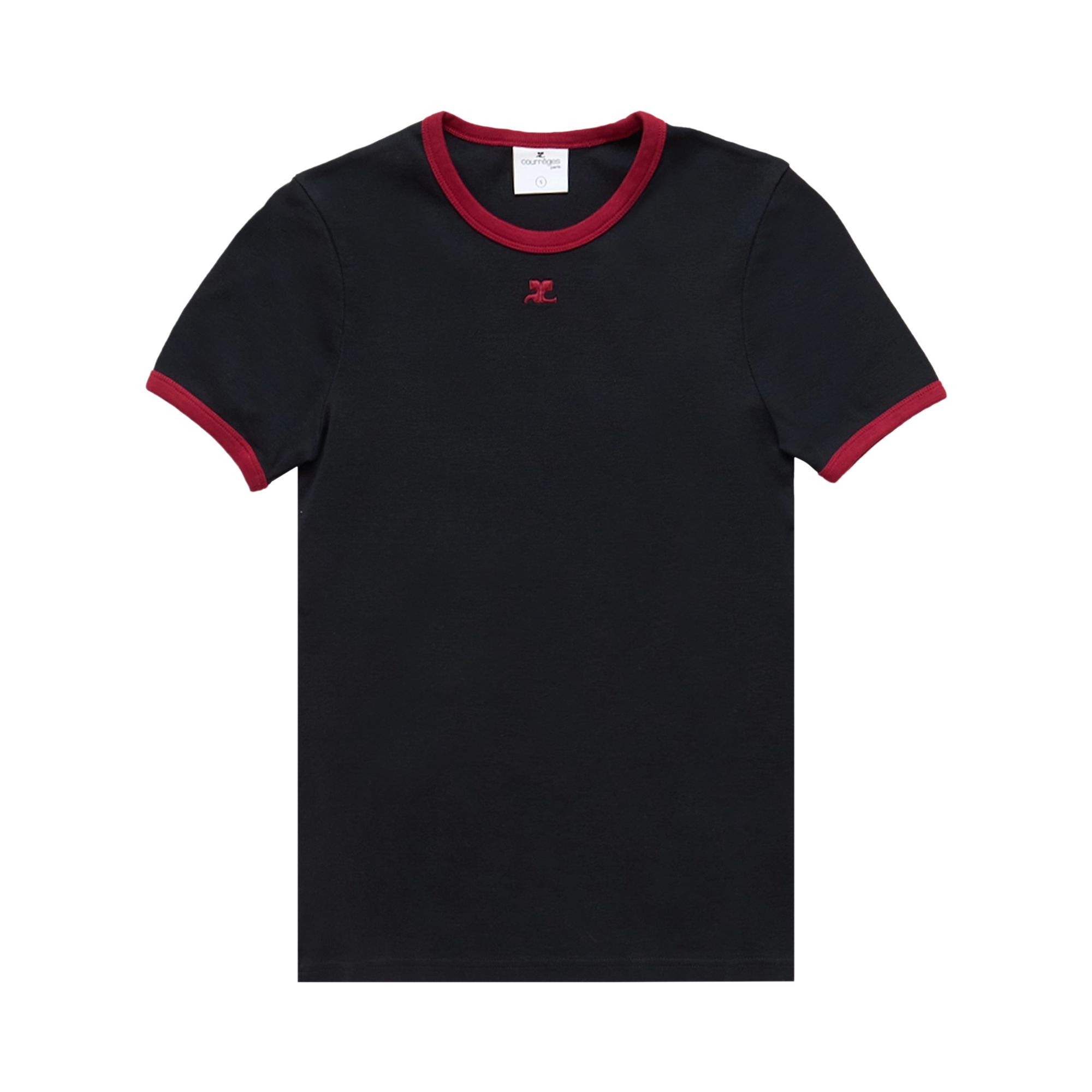 Click to view more detailed imagery on our partner's website Pre-owned Courrèges Signature Contrast T-shirt 'black' | Men's Size M
