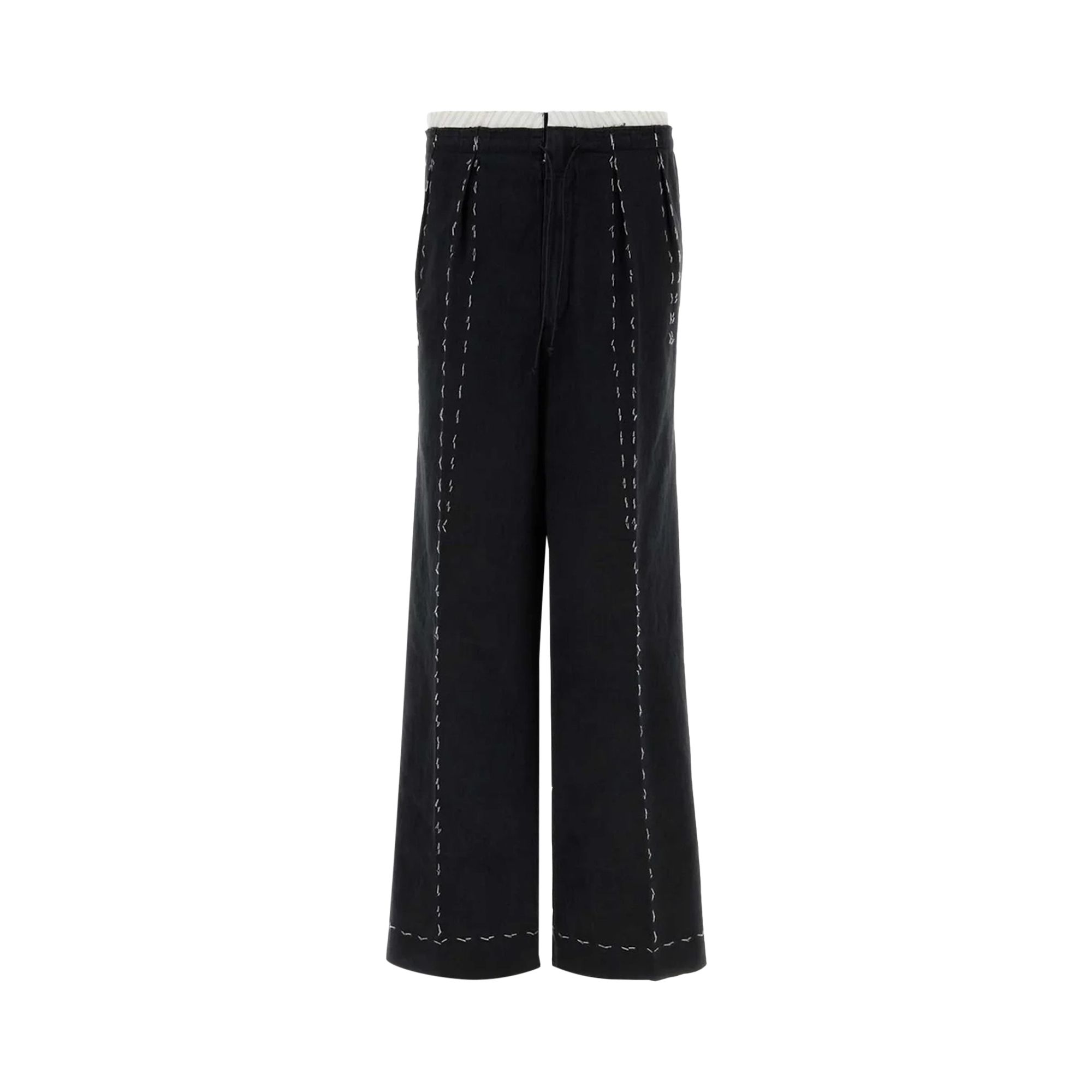 Click to view more detailed imagery on our partner's website Pre-owned Maison Margiela Work In Progress Trousers With Contrast Stitching 'black' | Men's Size 50