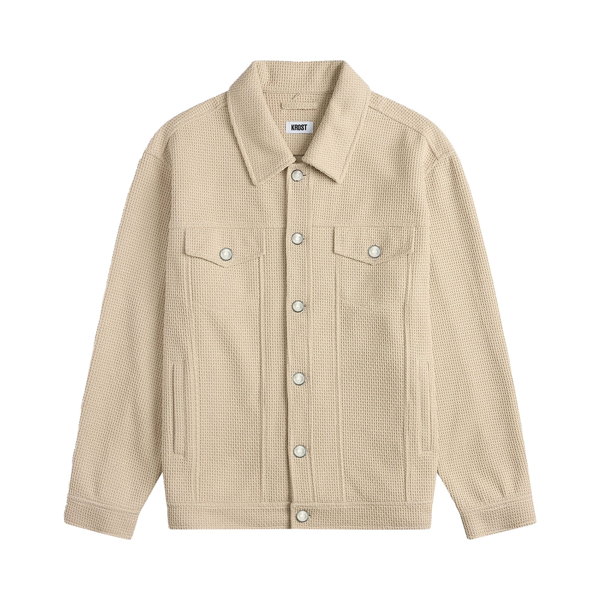 Pre-owned Krost Mesa Knit Jacket 'natural' | Cream | Men's Size S In White