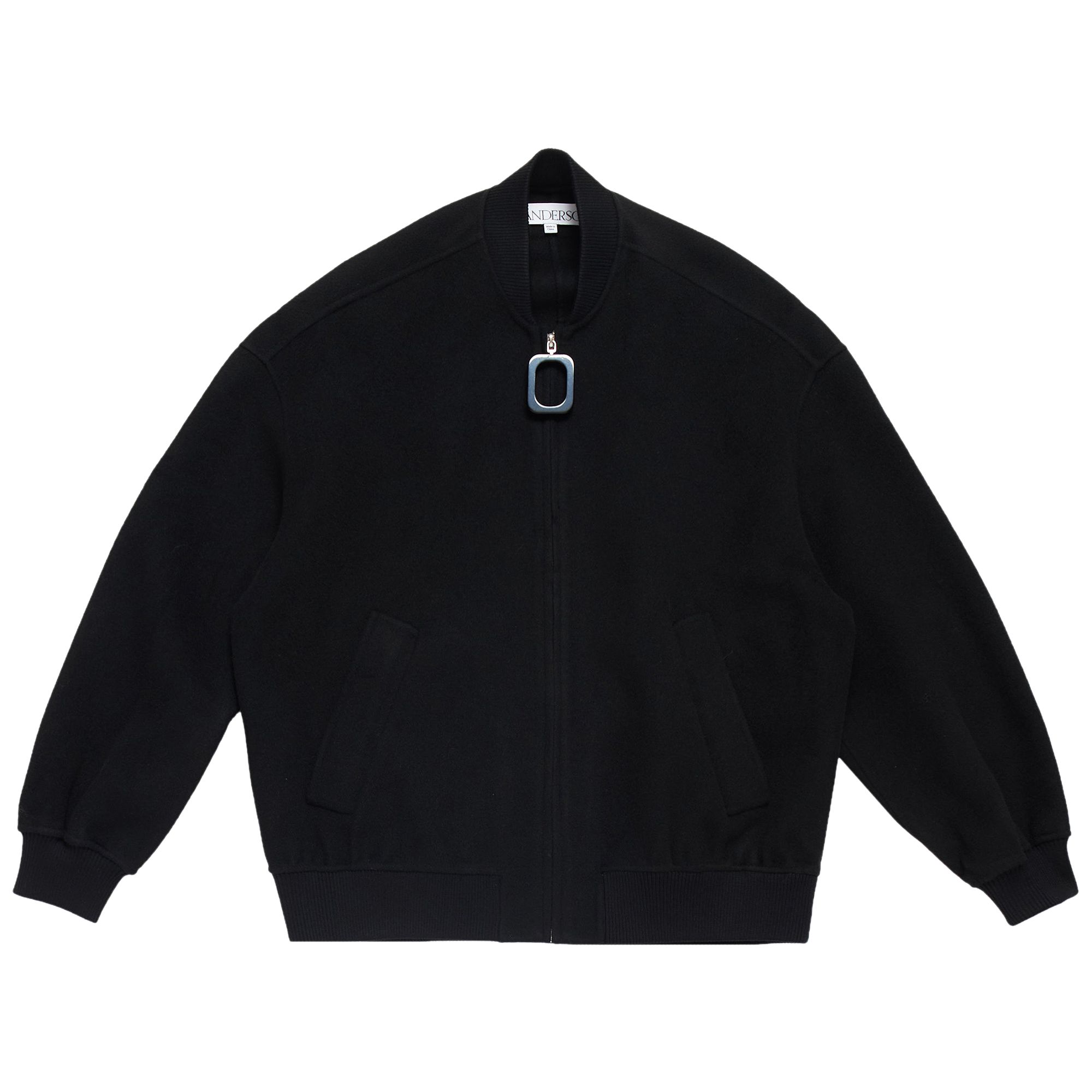 Pre-owned Jw Anderson Puller Oversized Bomber Jacket 'black' | Men's Size L