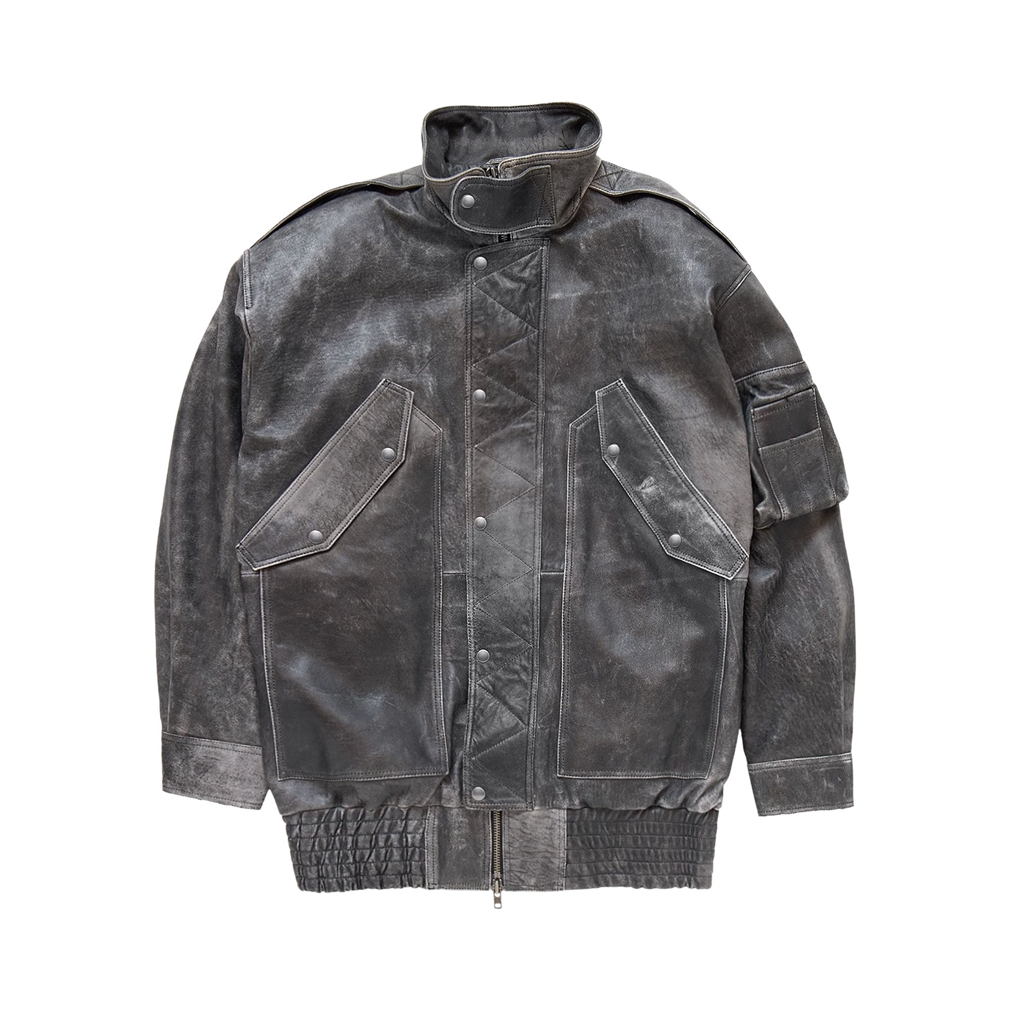 Pre-owned Vaquera Oversized Flight Jacket 'grey' | Women's Size S In Gray