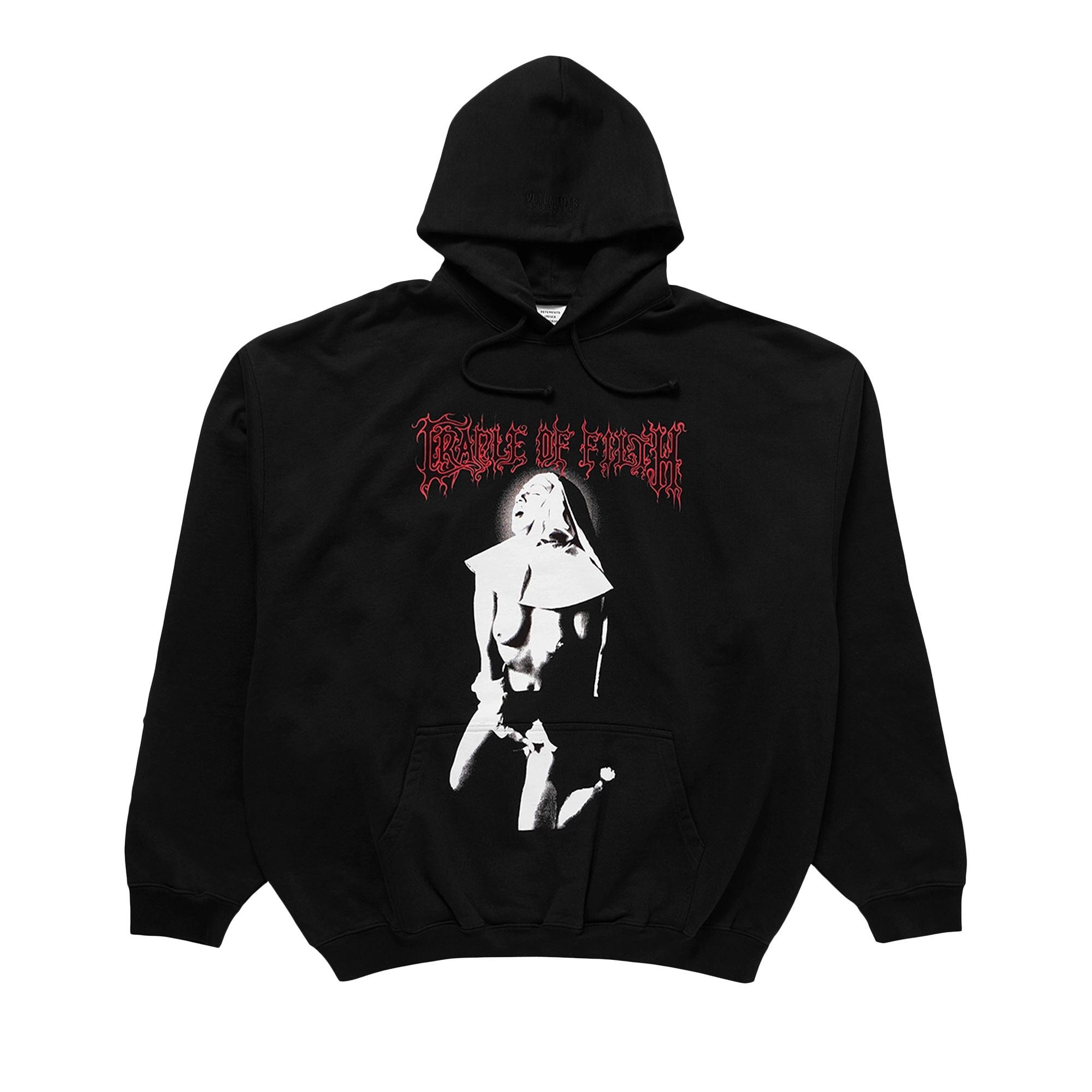 Pre-owned Vetements Cof Iconic Nun Oversized Hoodie 'black' | Men's Size L