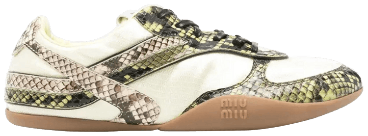Miu Miu Wmns Python Print Sneakers Ananas Felce