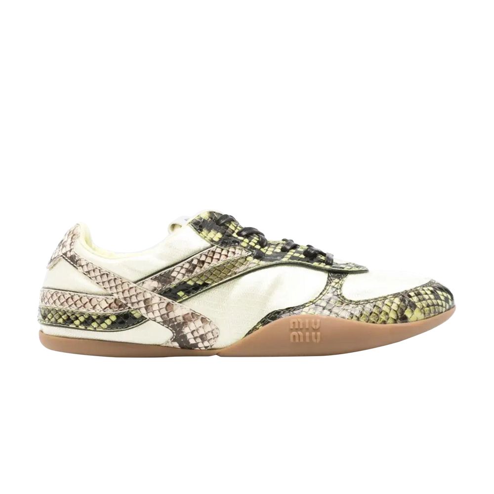 Pre-owned Miu Miu Wmns Python Print Sneakers 'ananas Felce' | White | Women's Size 36