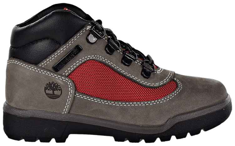 Timberland Field Boot Little Kids Medium Grey Red