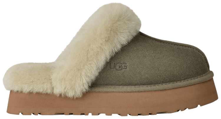 UGG Wmns Disquette Slipper Moss Green Muted Brass