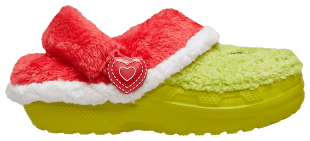 The Grinch x Crocs Classic Lined Clog Toddler Stealing Christmas